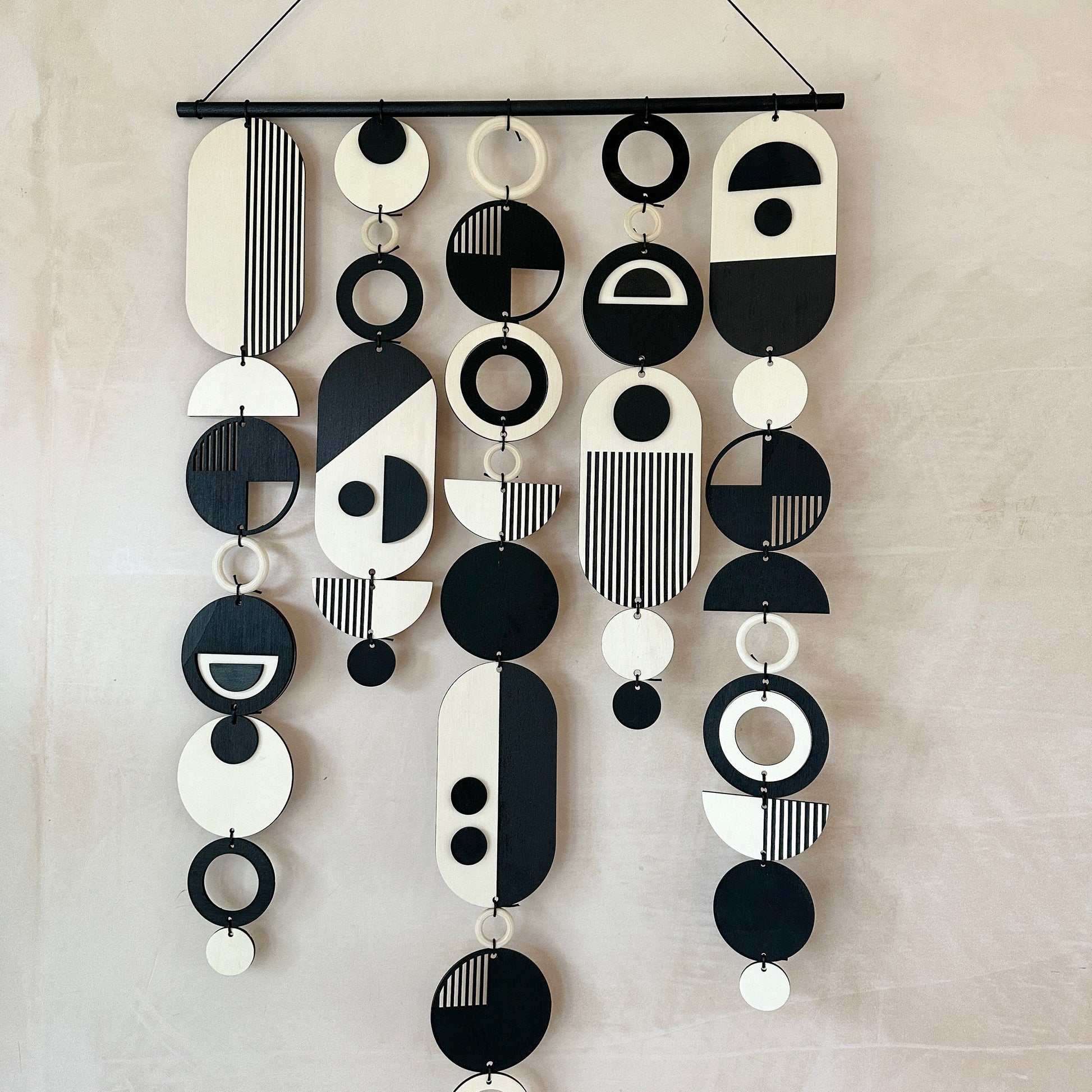 Handmade Modern Monochrome Wooden Wall Art