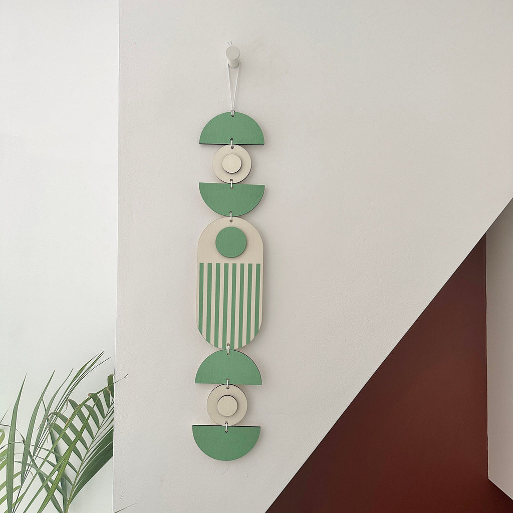 Bright Pastel Geometric Wall Hanging in Six Colours