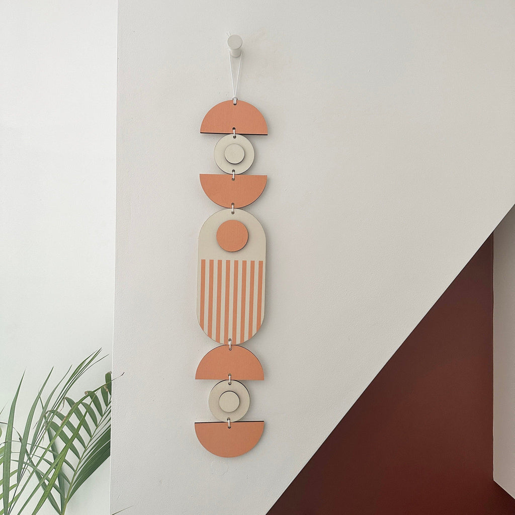 Bright Pastel Geometric Wall Hanging in Six Colours