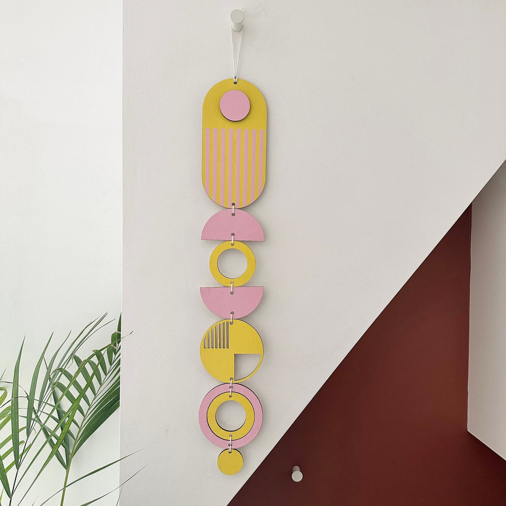 Handmade Geometric Wall Hanging in Bright Colours