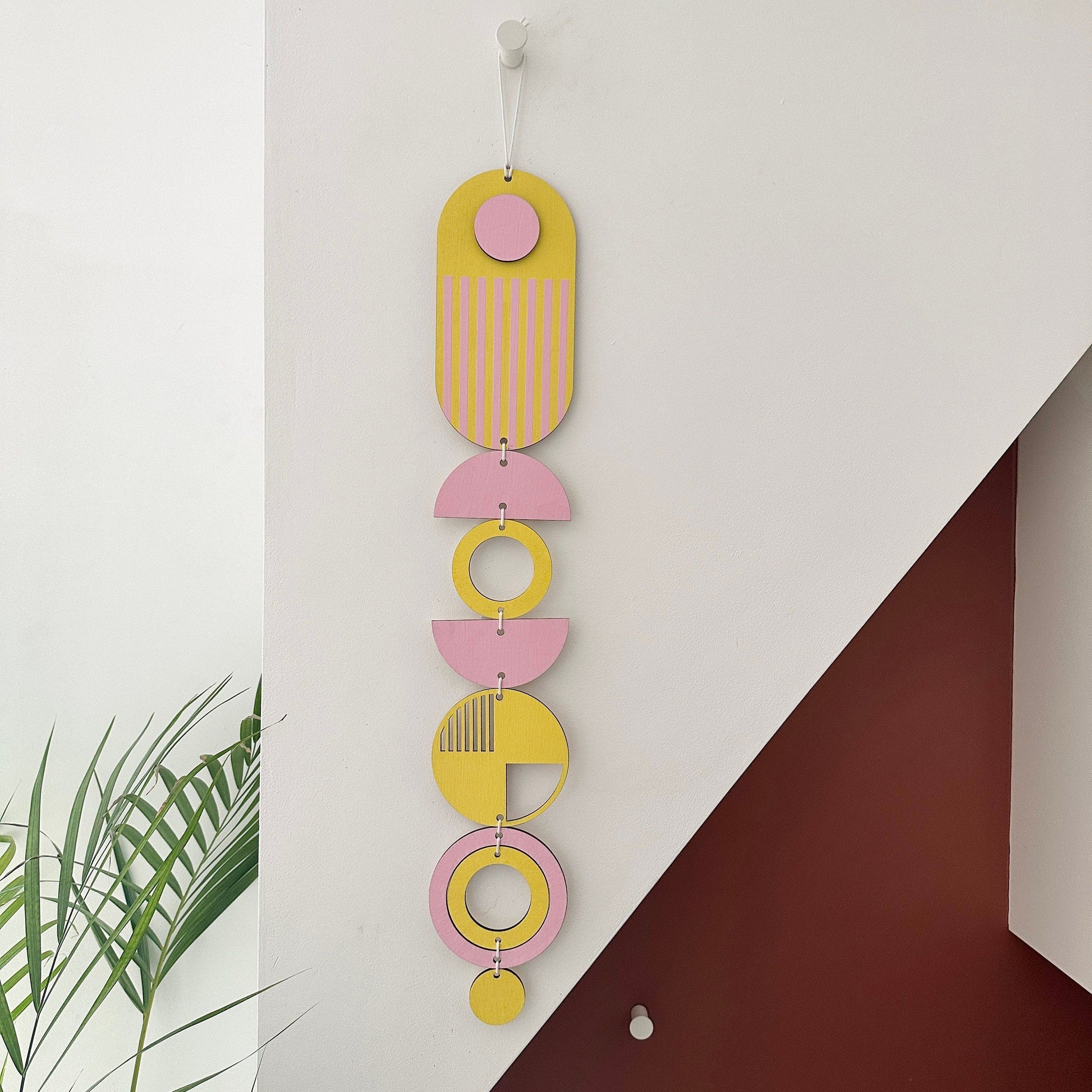 Handmade Geometric Wall Hanging in Bright Colours
