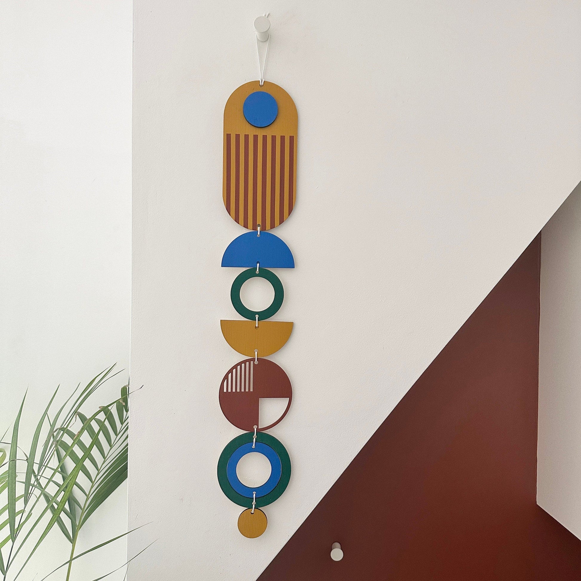 Handmade Geometric Wall Hanging in Bright Colours
