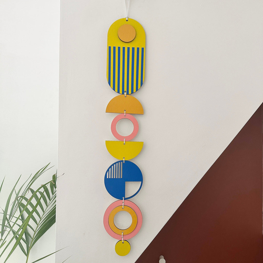 Handmade Geometric Wall Hanging in Bright Colours