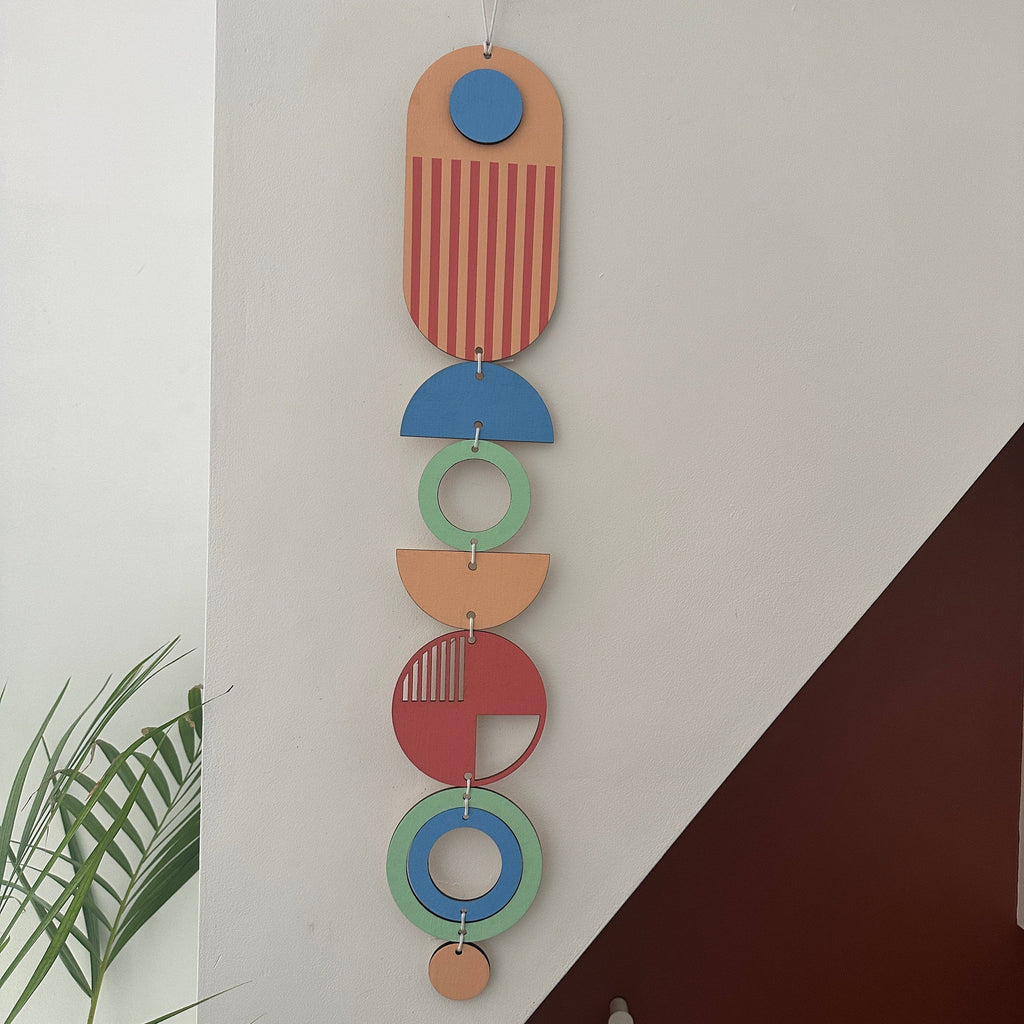 Handmade Geometric Wall Hanging in Bright Colours