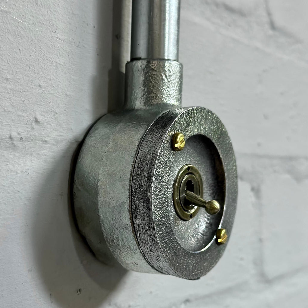 Single Gang Solid Cast Conduit Metal Conduit Light Switch Industrial 2 Way - Vintage Crabtree