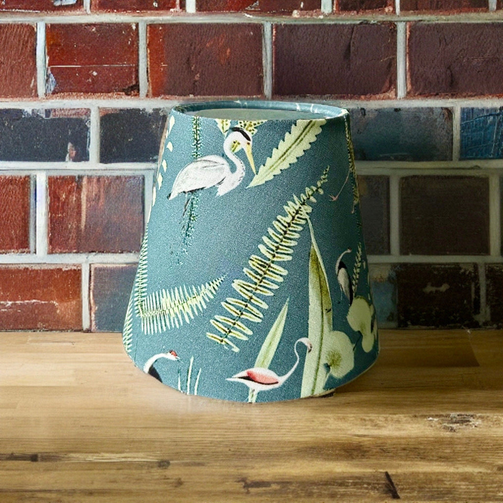 Flamingo Blue and Green Lampshade 6 Inch