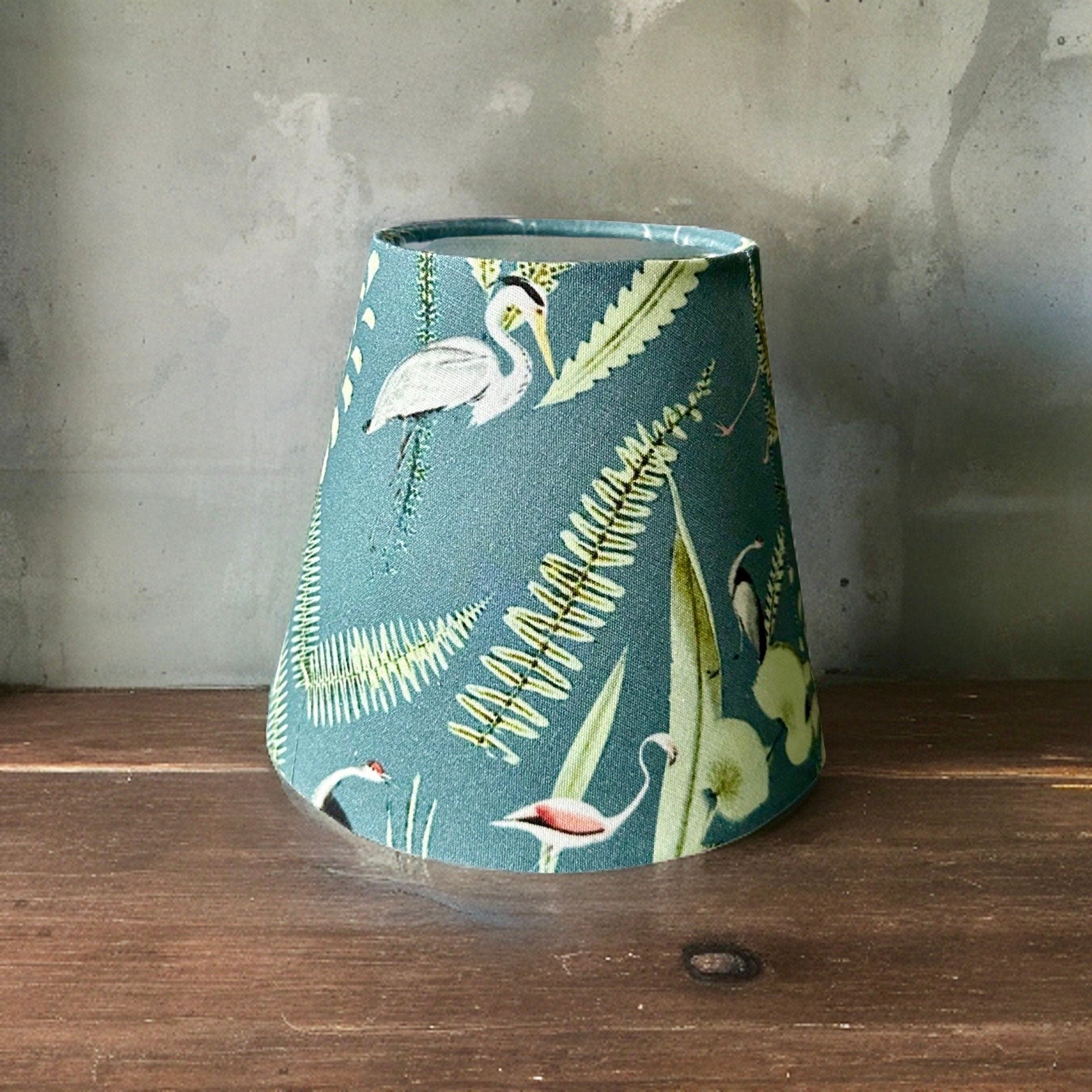 Flamingo Blue and Green Lampshade 6 Inch