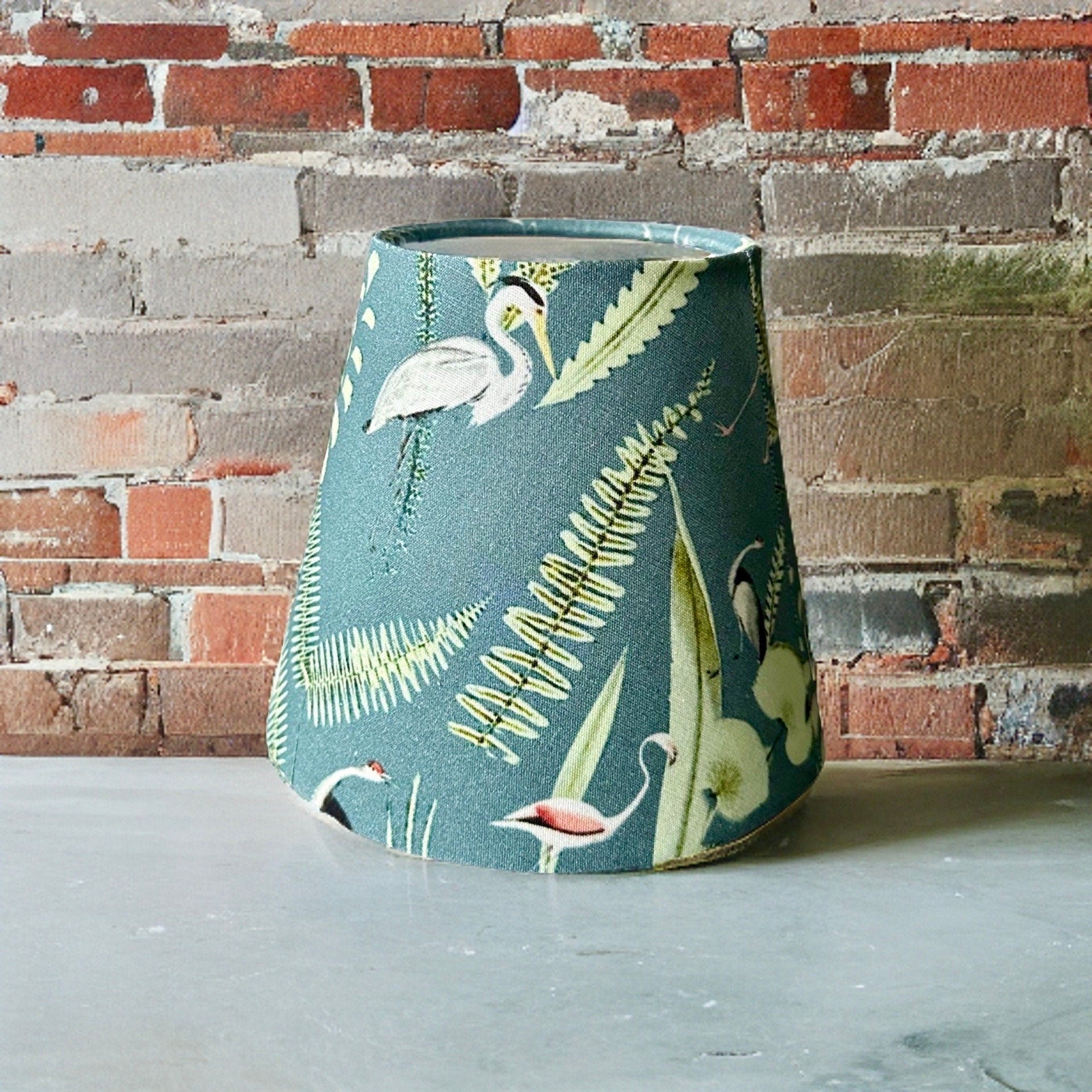 Flamingo Blue and Green Lampshade 6 Inch