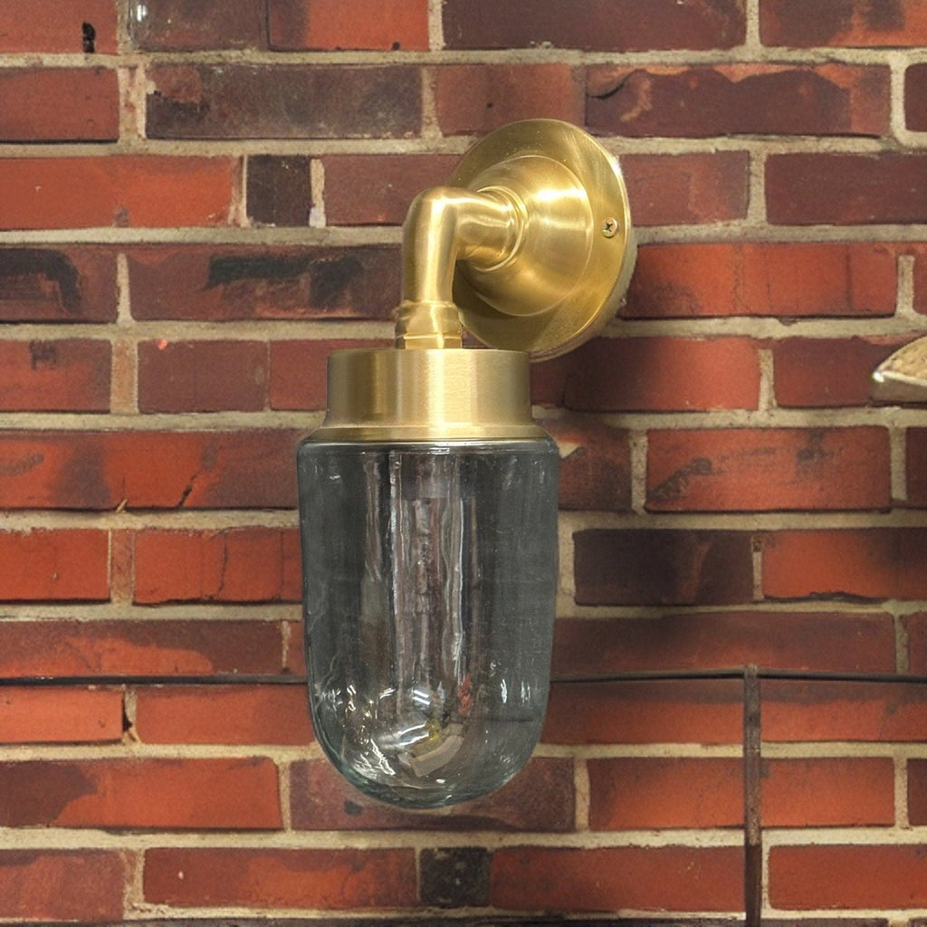 Bulkhead Outdoor and Bathroom Sconce Wall Light Solid Brass 11.5 Inch