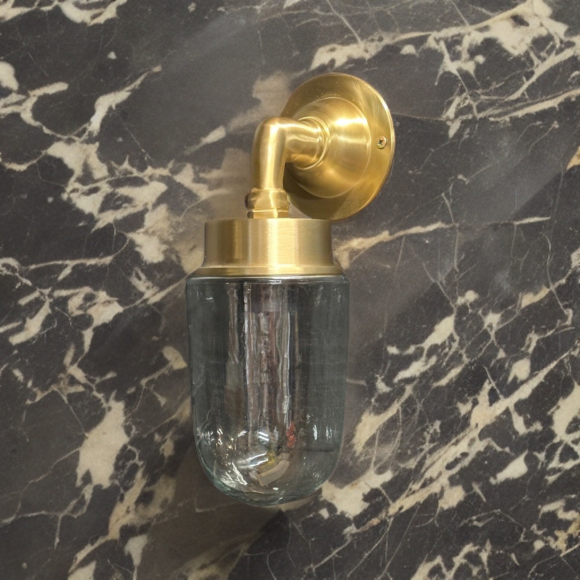 Bulkhead Outdoor and Bathroom Sconce Wall Light Solid Brass 11.5 Inch