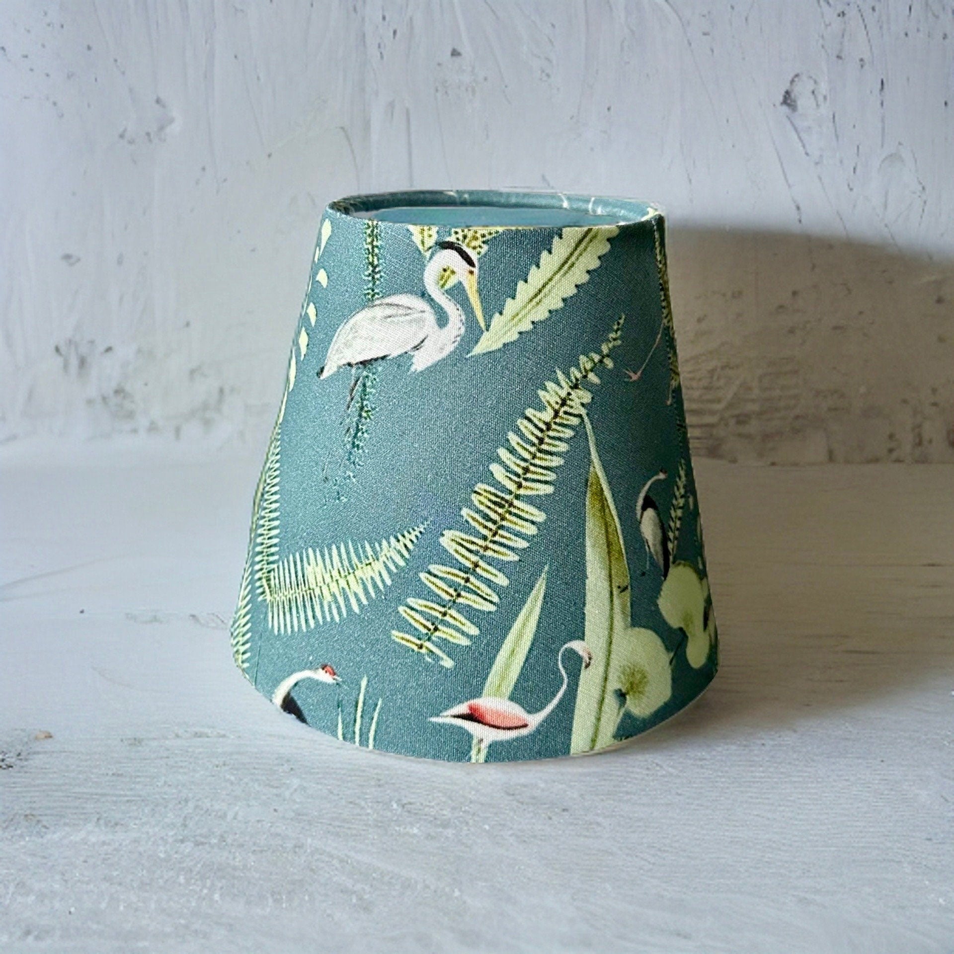 Flamingo Blue and Green Lampshade 6 Inch