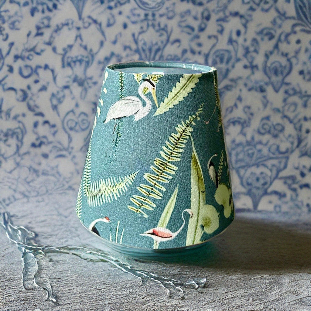 Flamingo Blue and Green Lampshade 6 Inch