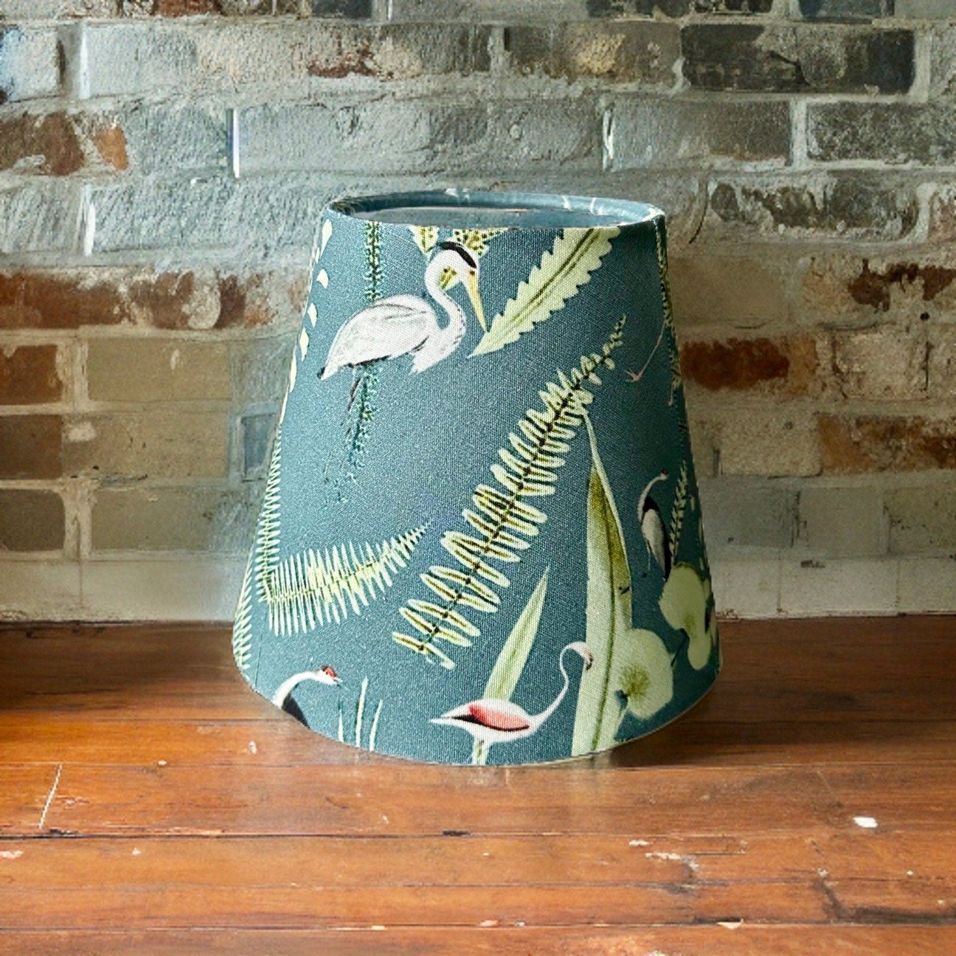 Flamingo Blue and Green Lampshade 6 Inch