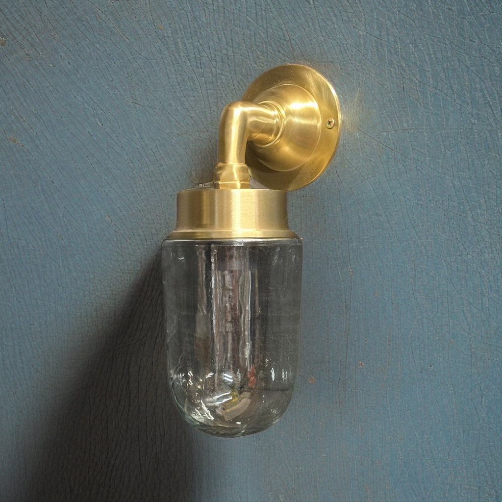 Bulkhead Outdoor and Bathroom Sconce Wall Light Solid Brass 11.5 Inch