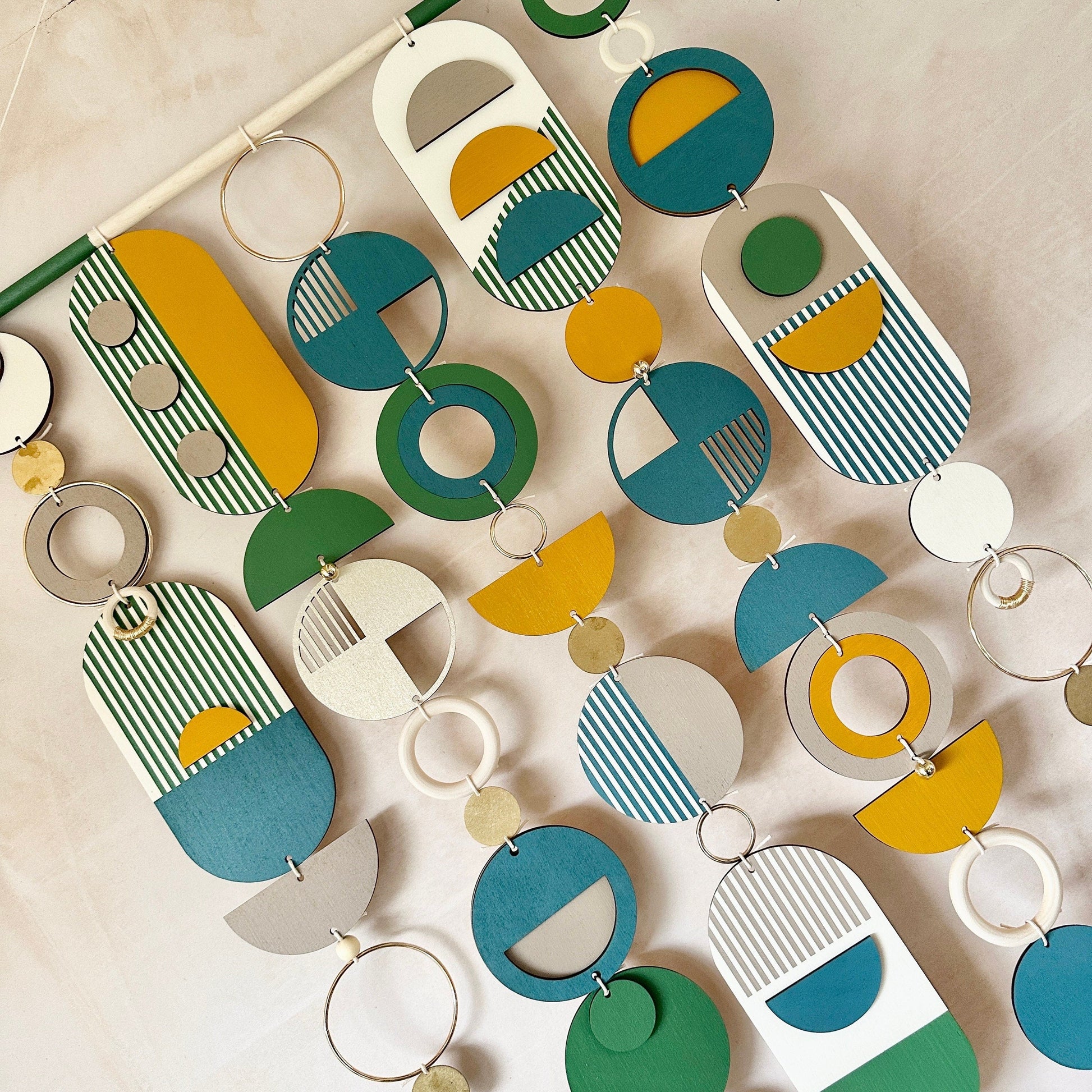 Geometric Wall Art Sculpture in Bauhaus Style