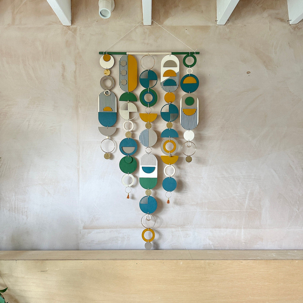 Geometric Wall Art Sculpture in Bauhaus Style