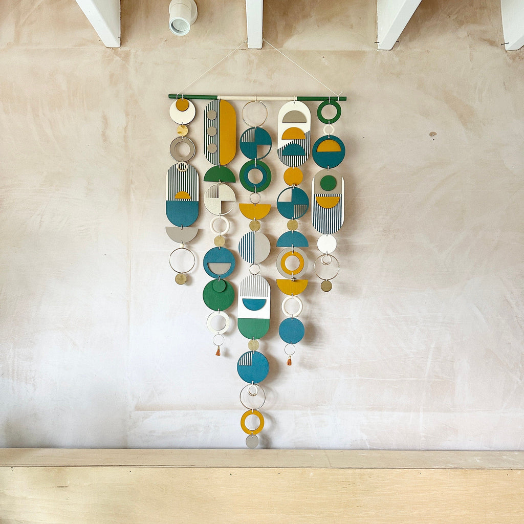 Geometric Wall Art Sculpture in Bauhaus Style