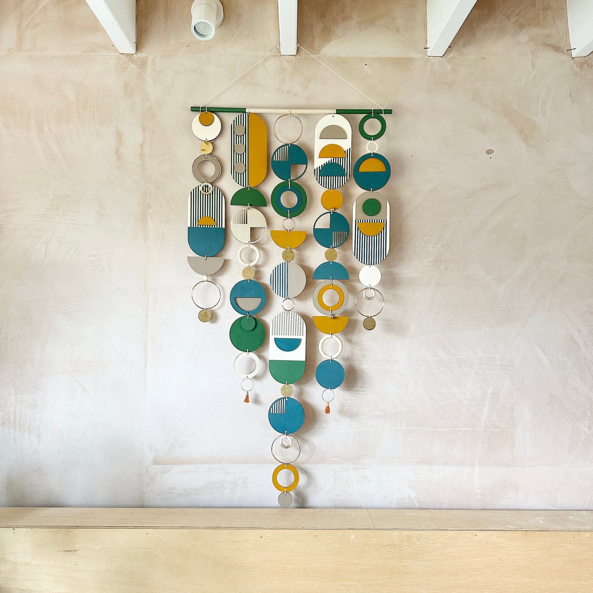 Geometric Wall Art Sculpture in Bauhaus Style