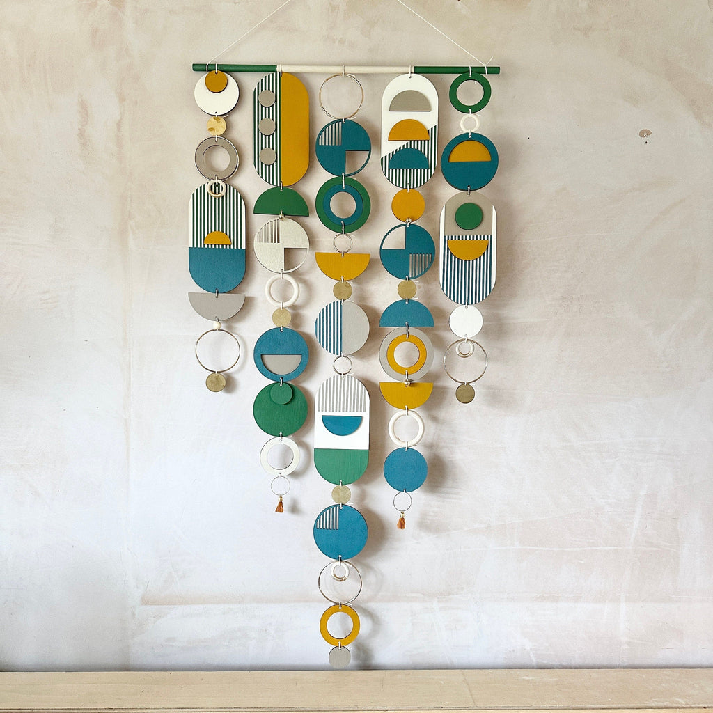 Geometric Wall Art Sculpture in Bauhaus Style