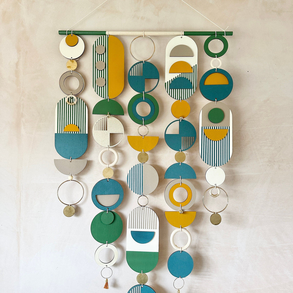 Geometric Wall Art Sculpture in Bauhaus Style