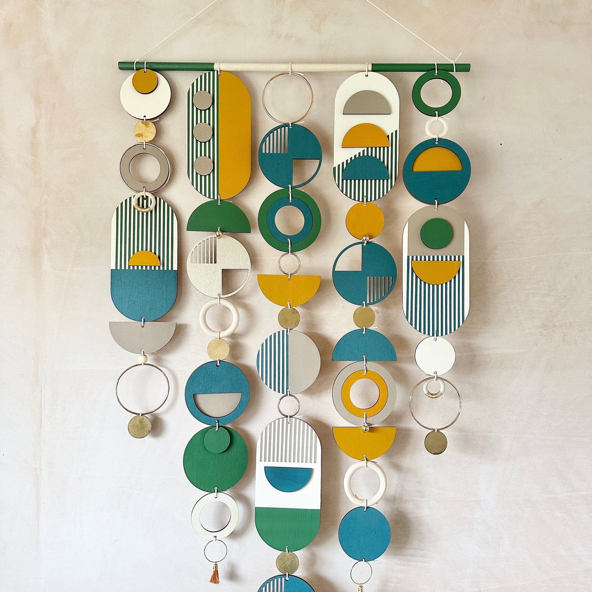 Geometric Wall Art Sculpture in Bauhaus Style