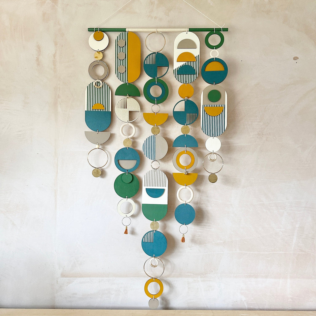 Geometric Wall Art Sculpture in Bauhaus Style