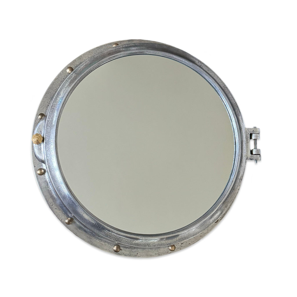 Oversized XL Porthole Mirror 65cm Solid Cast Nautical Industrial Deck