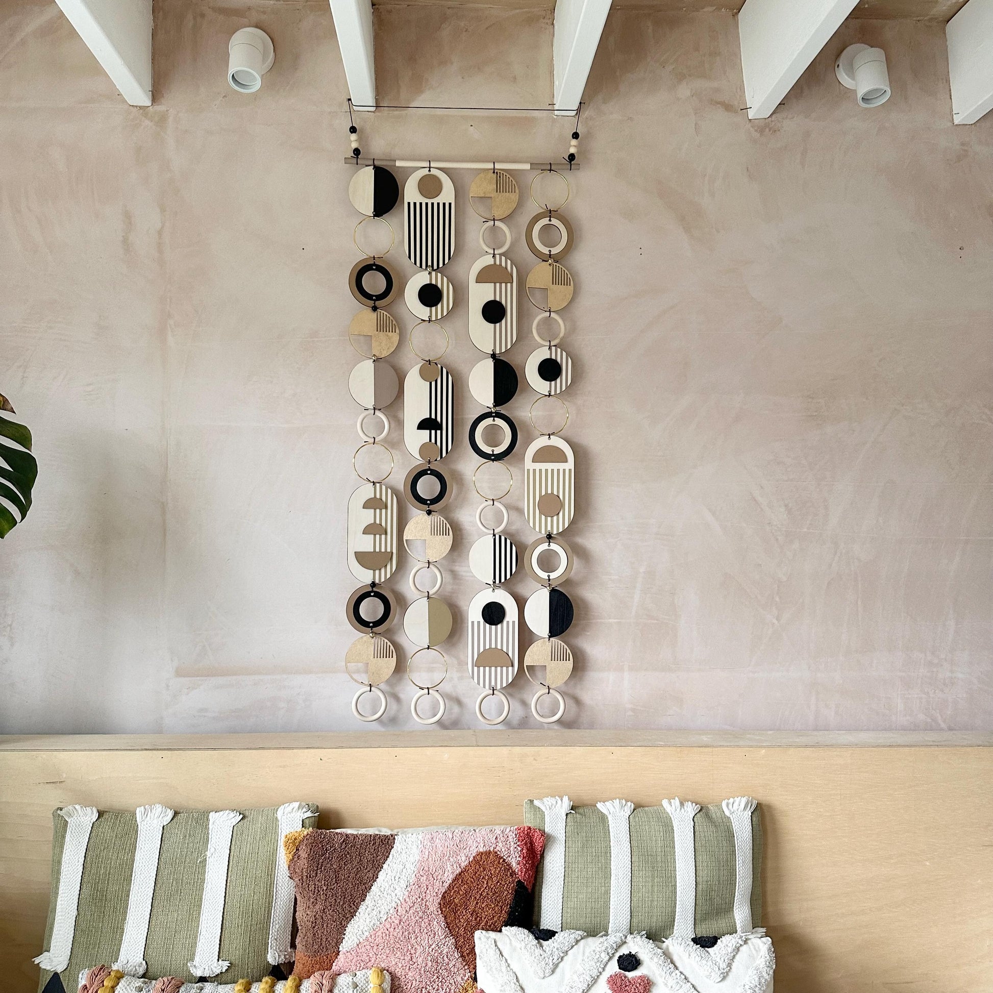 Long Geometric Wall Art for Stairways