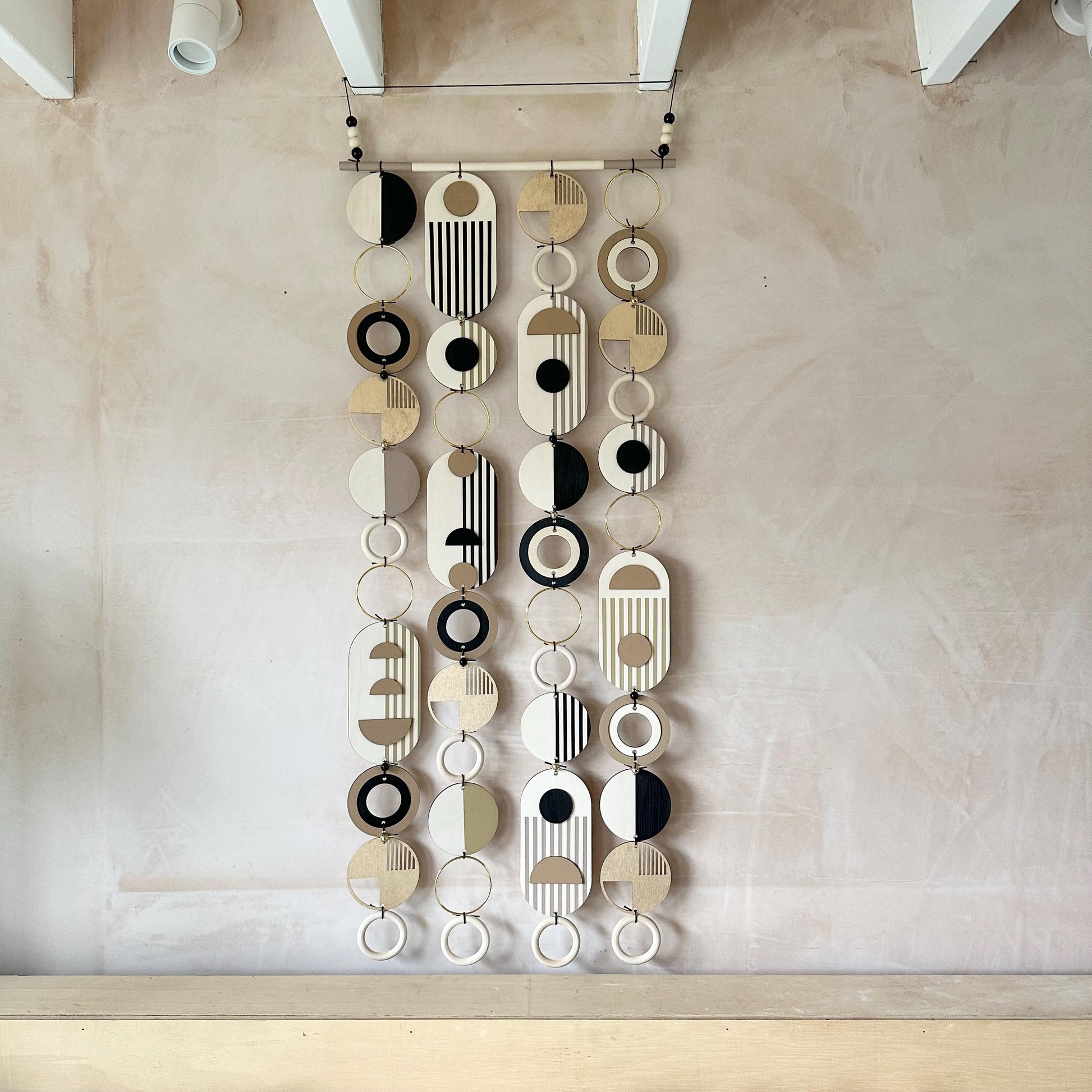 Long Geometric Wall Art for Stairways