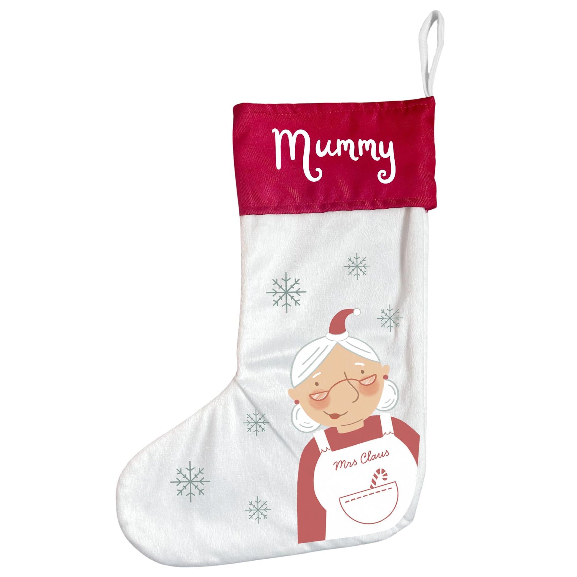 Personalised Christmas Stocking with Hand Drawn Design