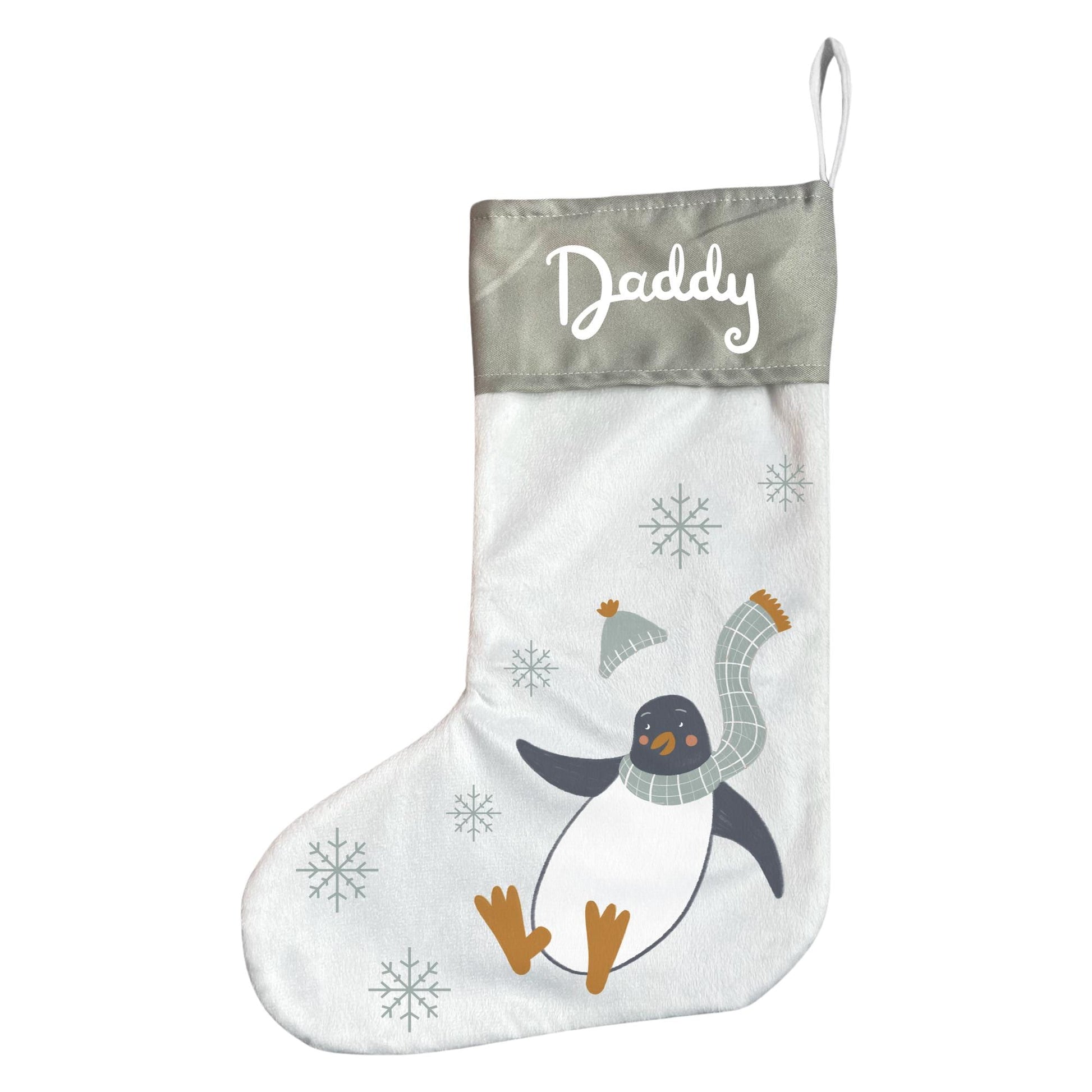 Personalised Christmas Stocking with Hand Drawn Design