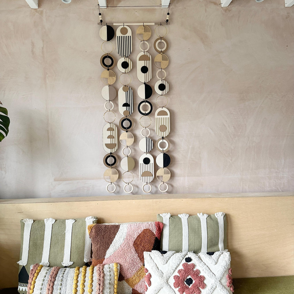 Long Geometric Wall Art for Stairways