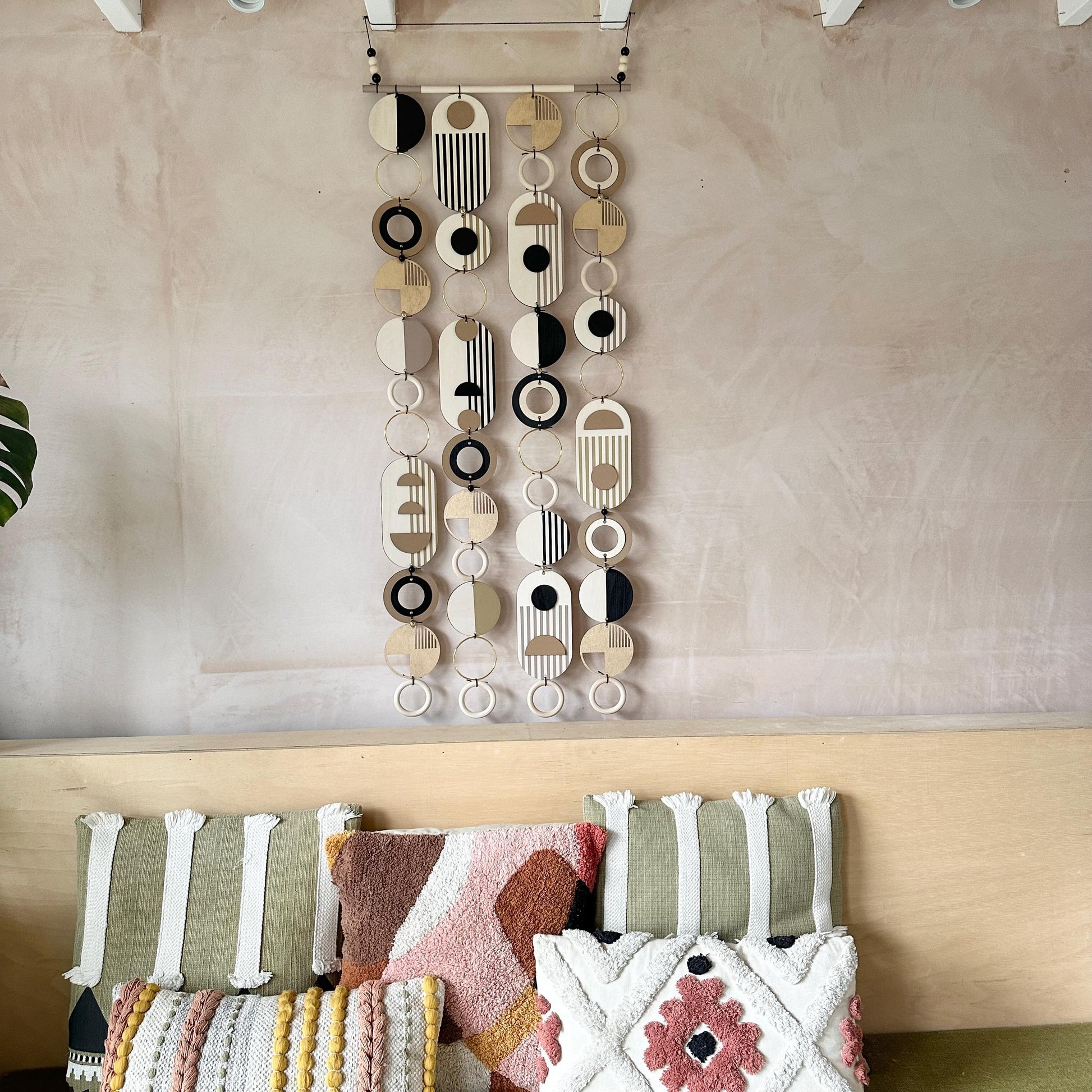 Long Geometric Wall Art for Stairways