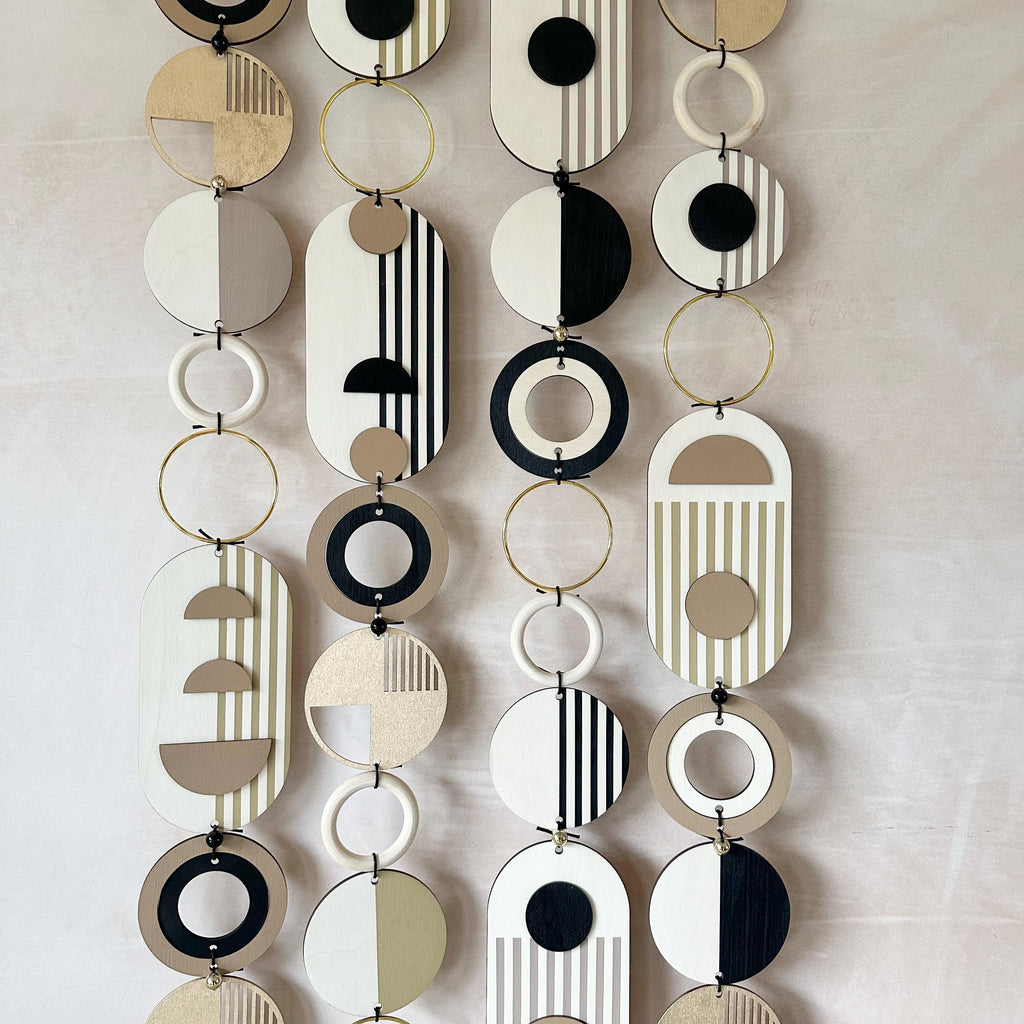 Long Geometric Wall Art for Stairways