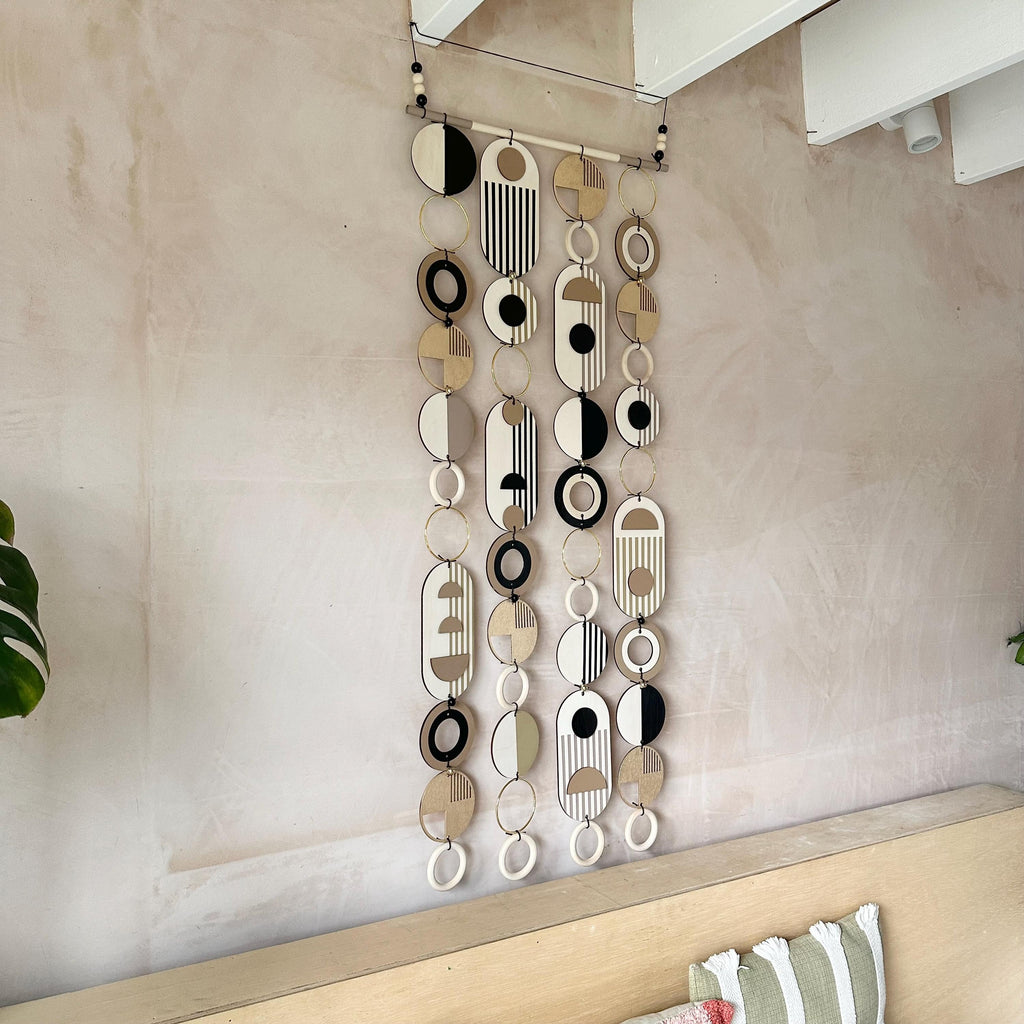 Long Geometric Wall Art for Stairways