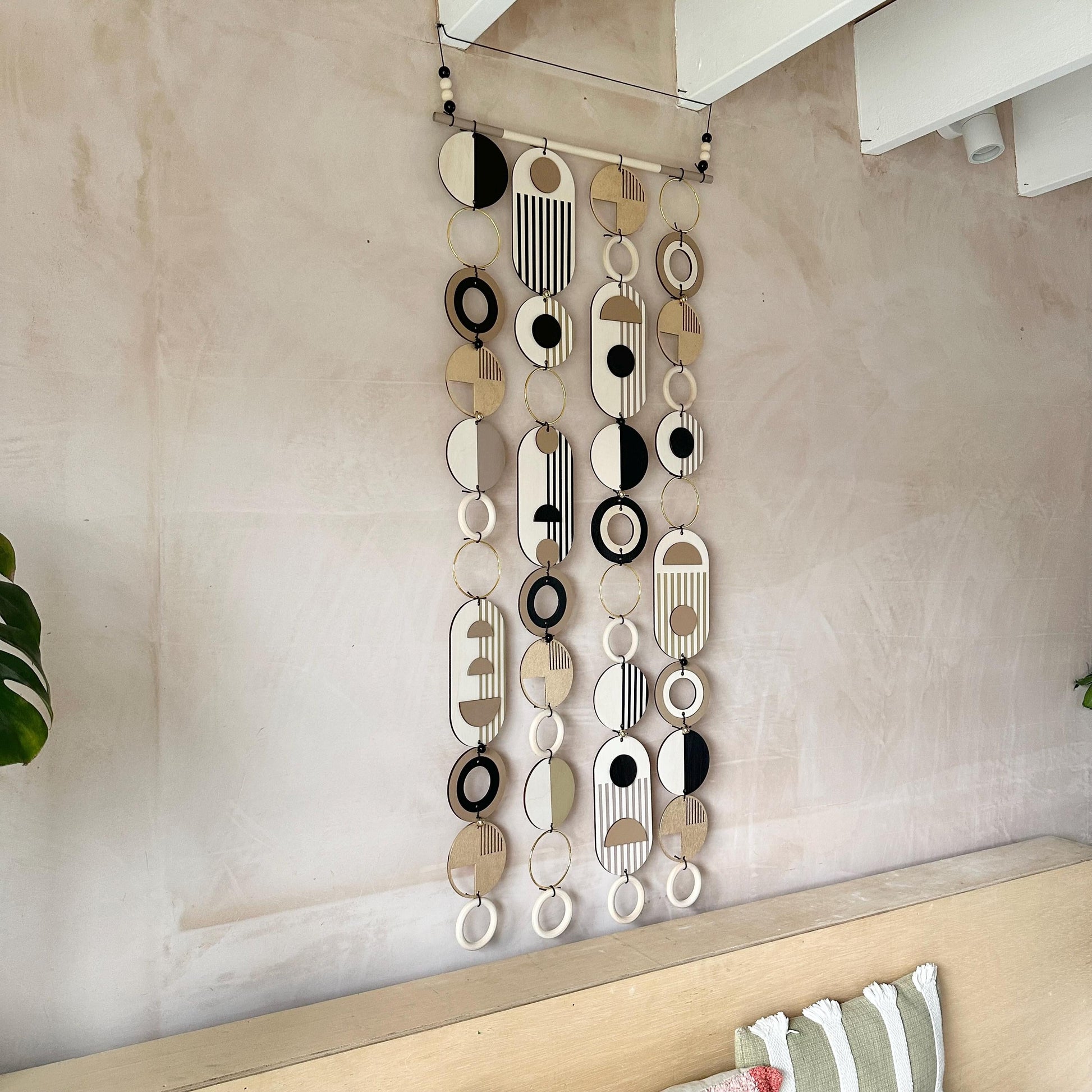 Long Geometric Wall Art for Stairways