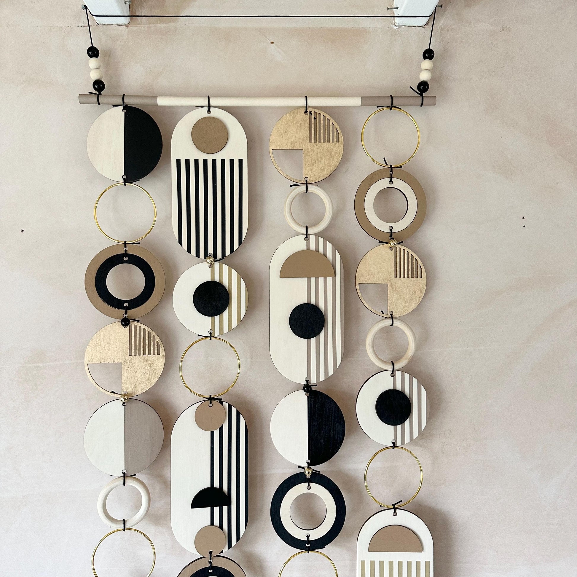 Long Geometric Wall Art for Stairways