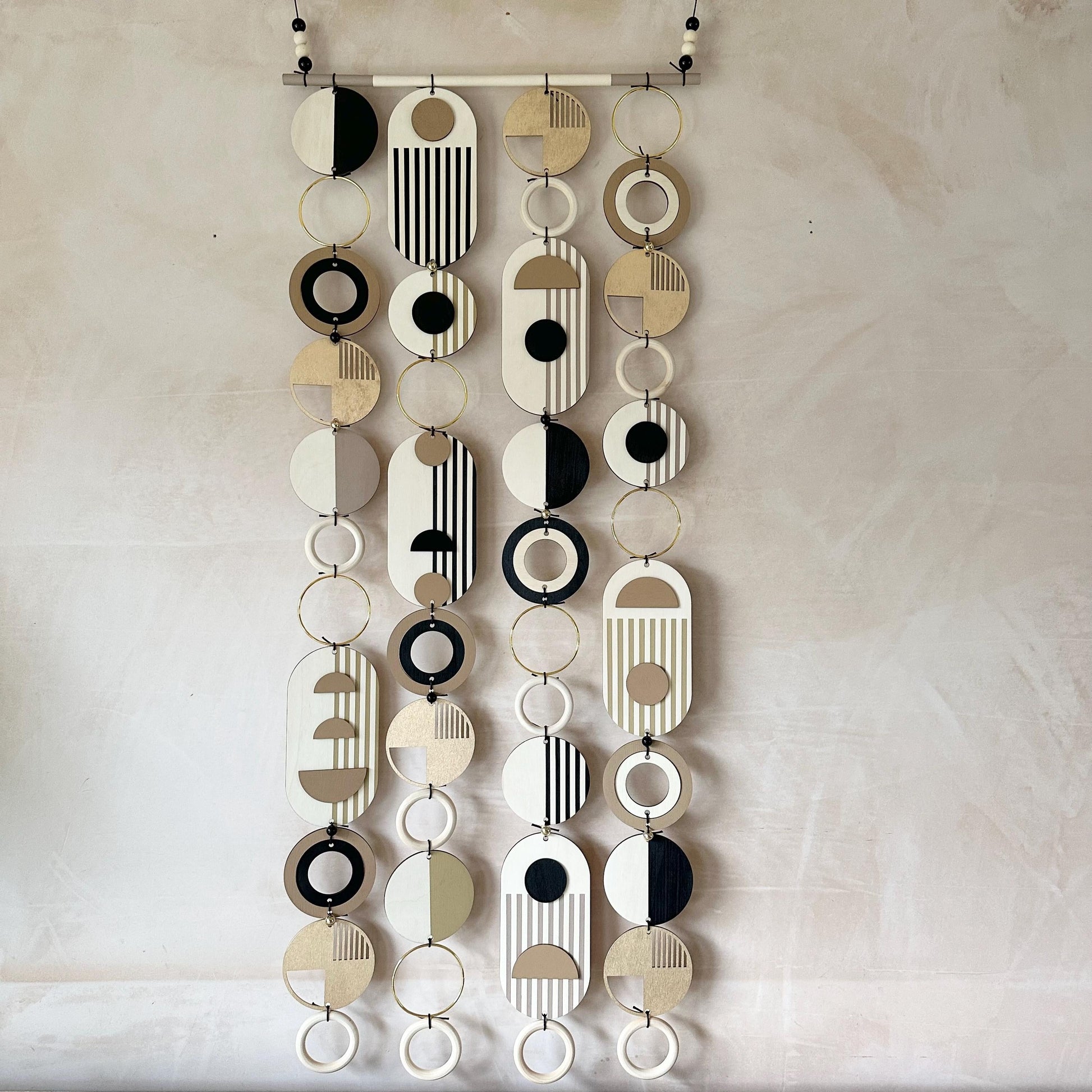 Long Geometric Wall Art for Stairways