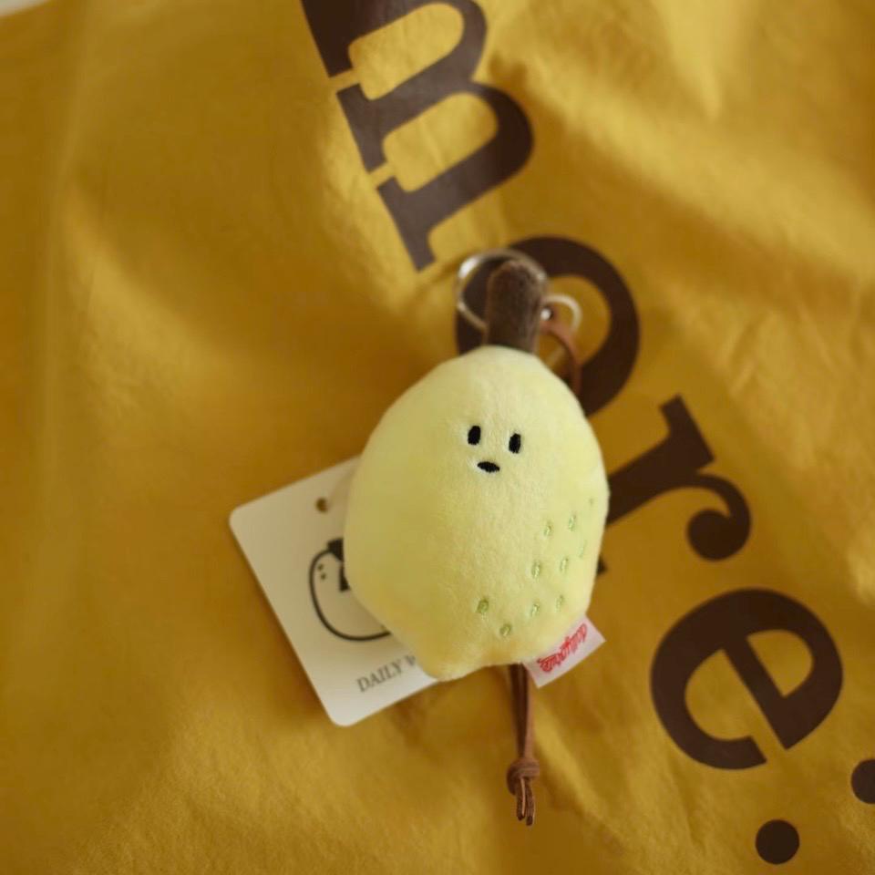 Lemon Plush Bag Charm in Vibrant Yellow