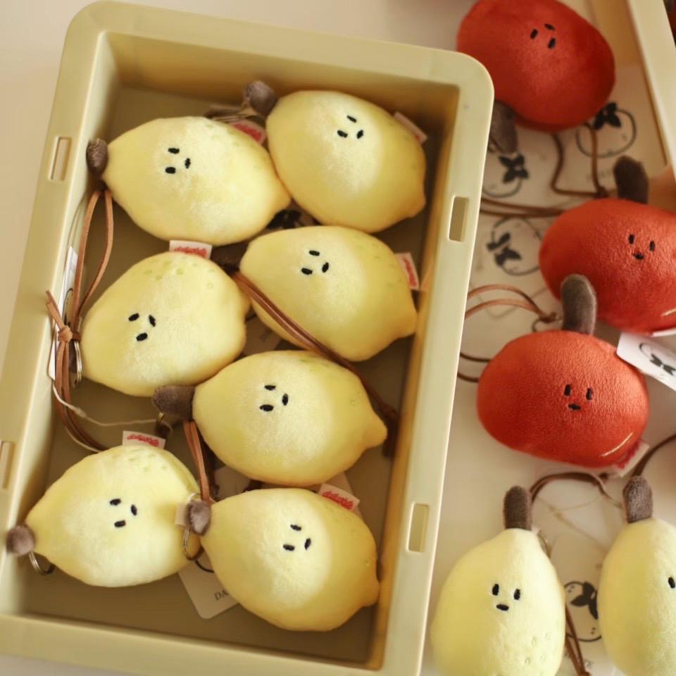 Lemon Plush Bag Charm in Vibrant Yellow