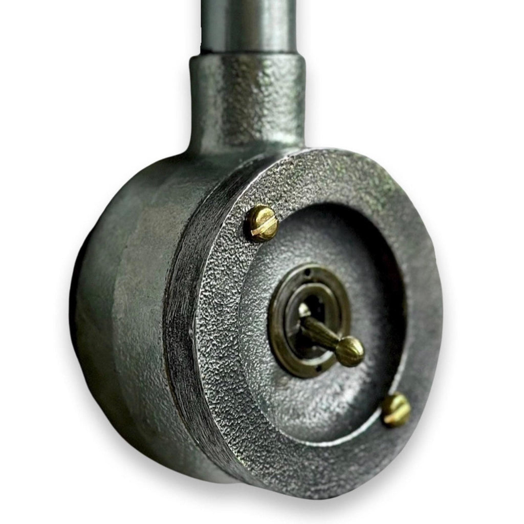 Single Gang Solid Cast Conduit Metal Conduit Light Switch Industrial 2 Way - Vintage Crabtree