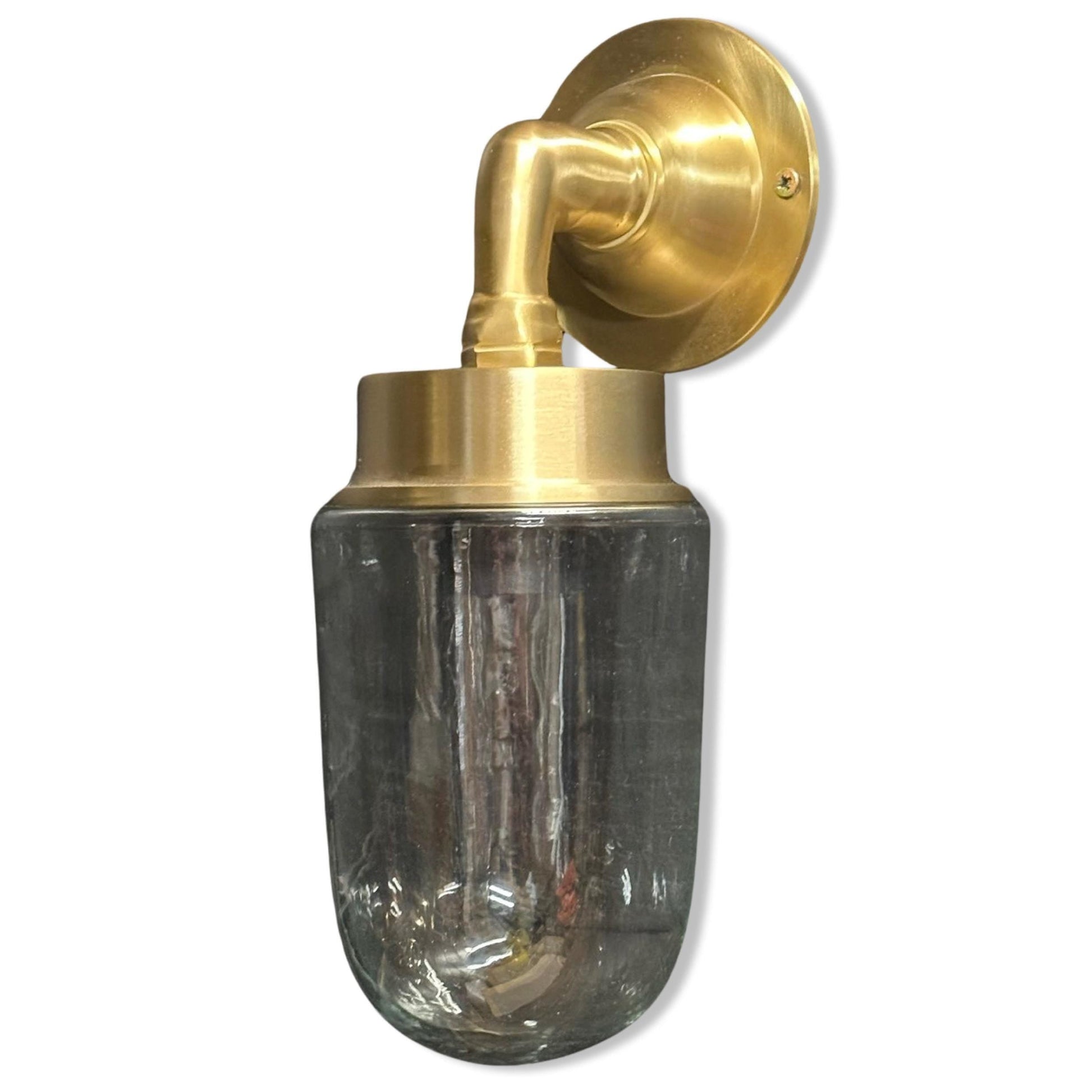 Bulkhead Outdoor and Bathroom Sconce Wall Light Solid Brass 11.5 Inch