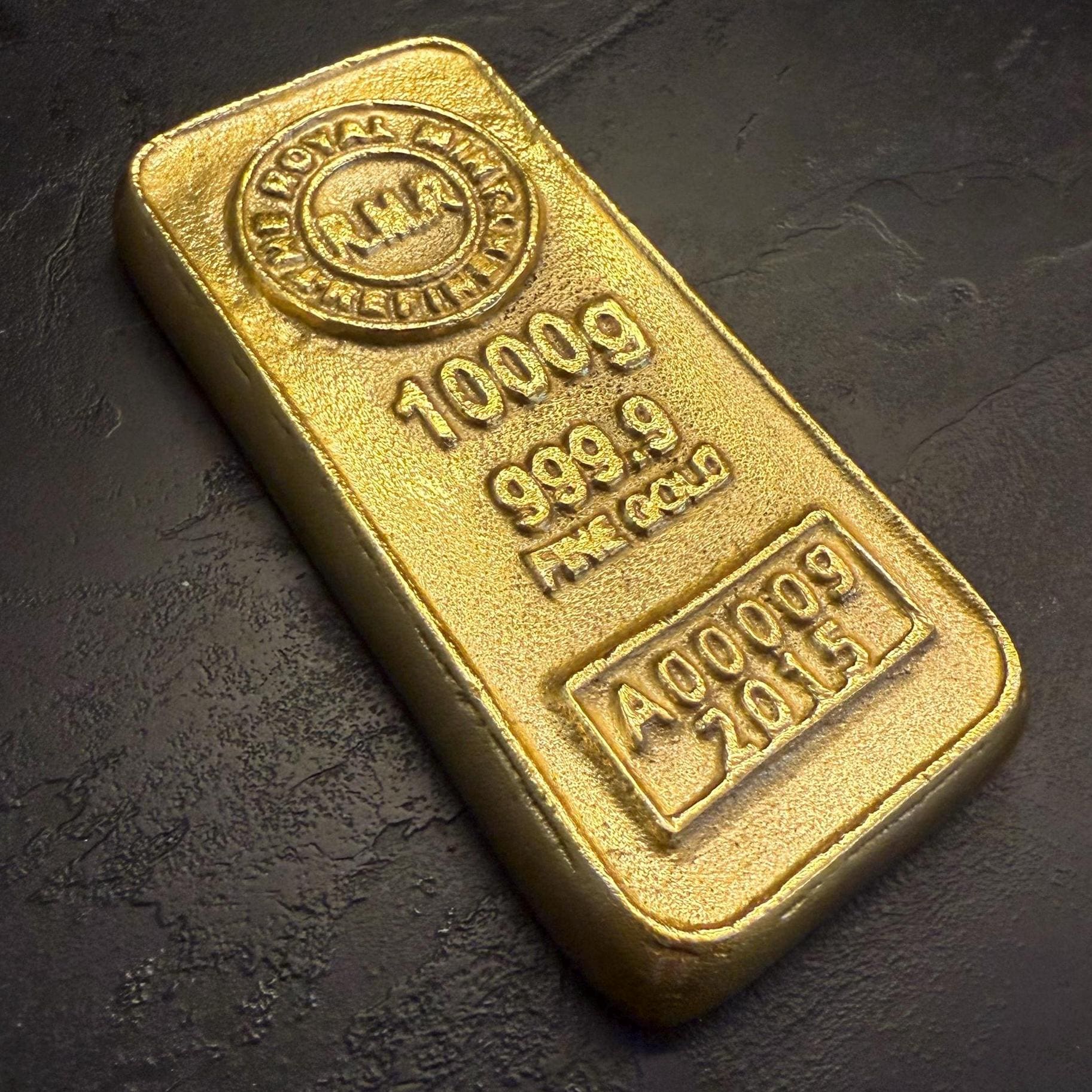 Cast Iron Gold Bullion Bar Paperweight