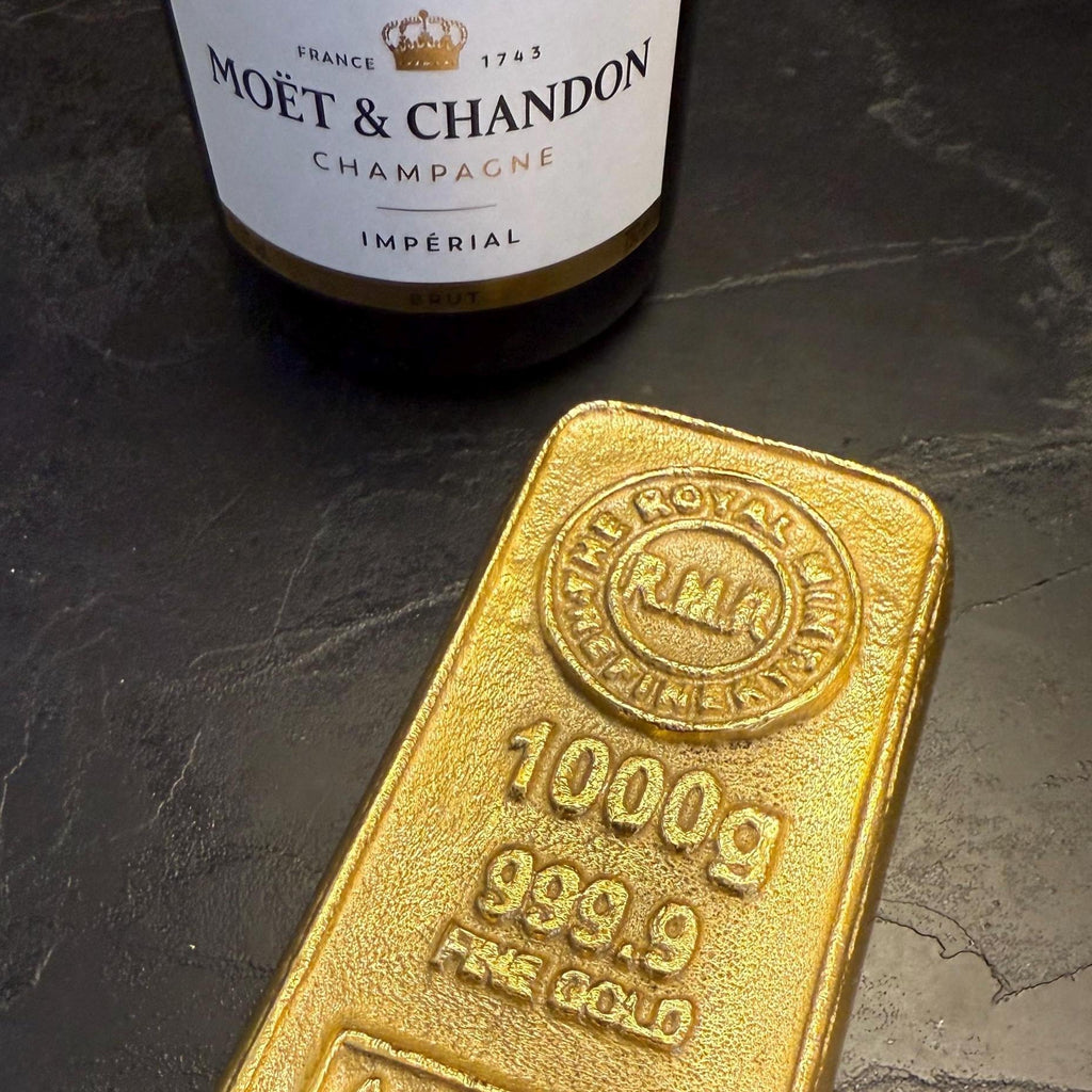 Cast Iron Gold Bullion Bar Paperweight