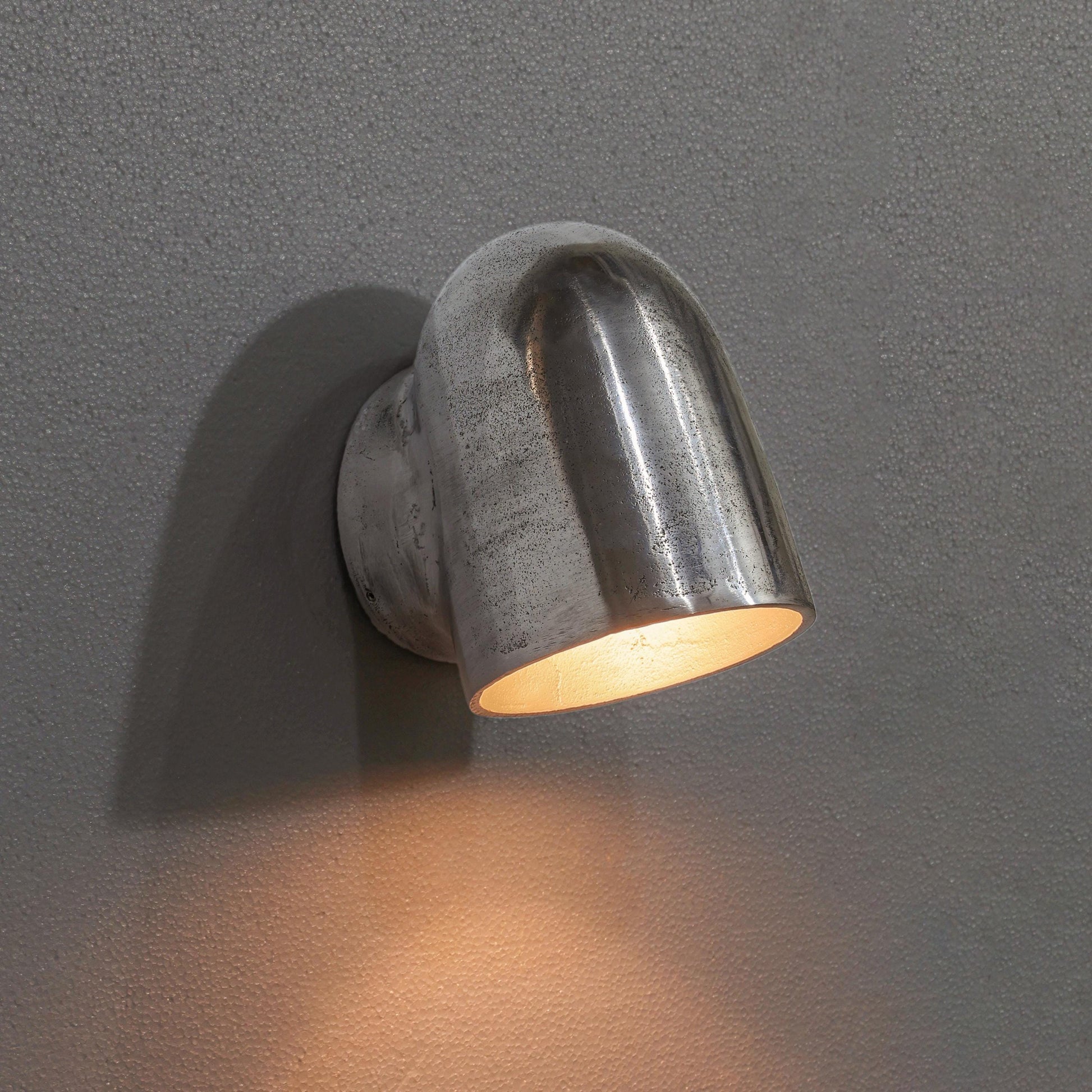 Pewter Mast Down Light Wall Sconce