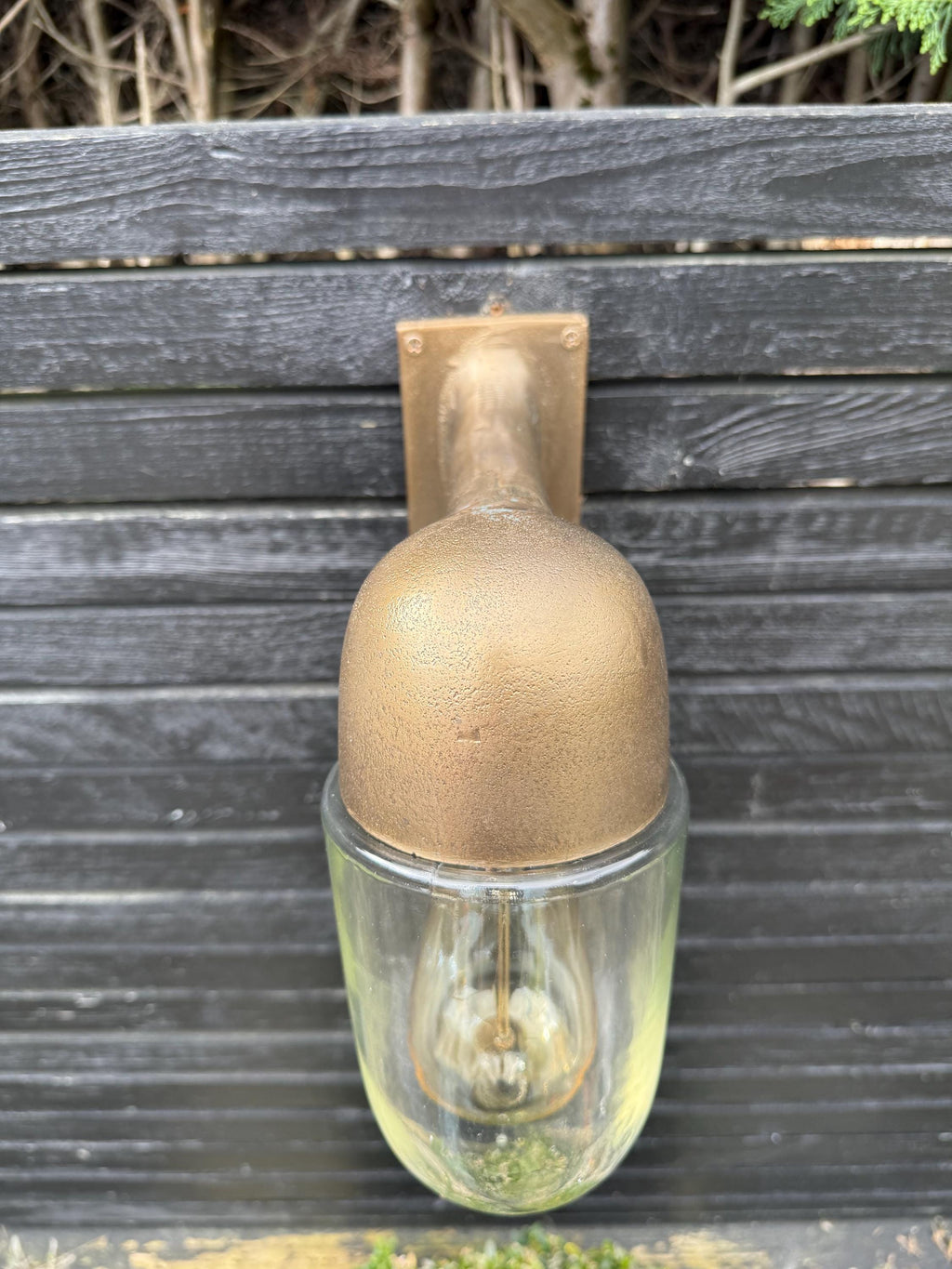 Raw Antique Brass Bulkhead Outdoor and Bathroom Sconce Wall Light