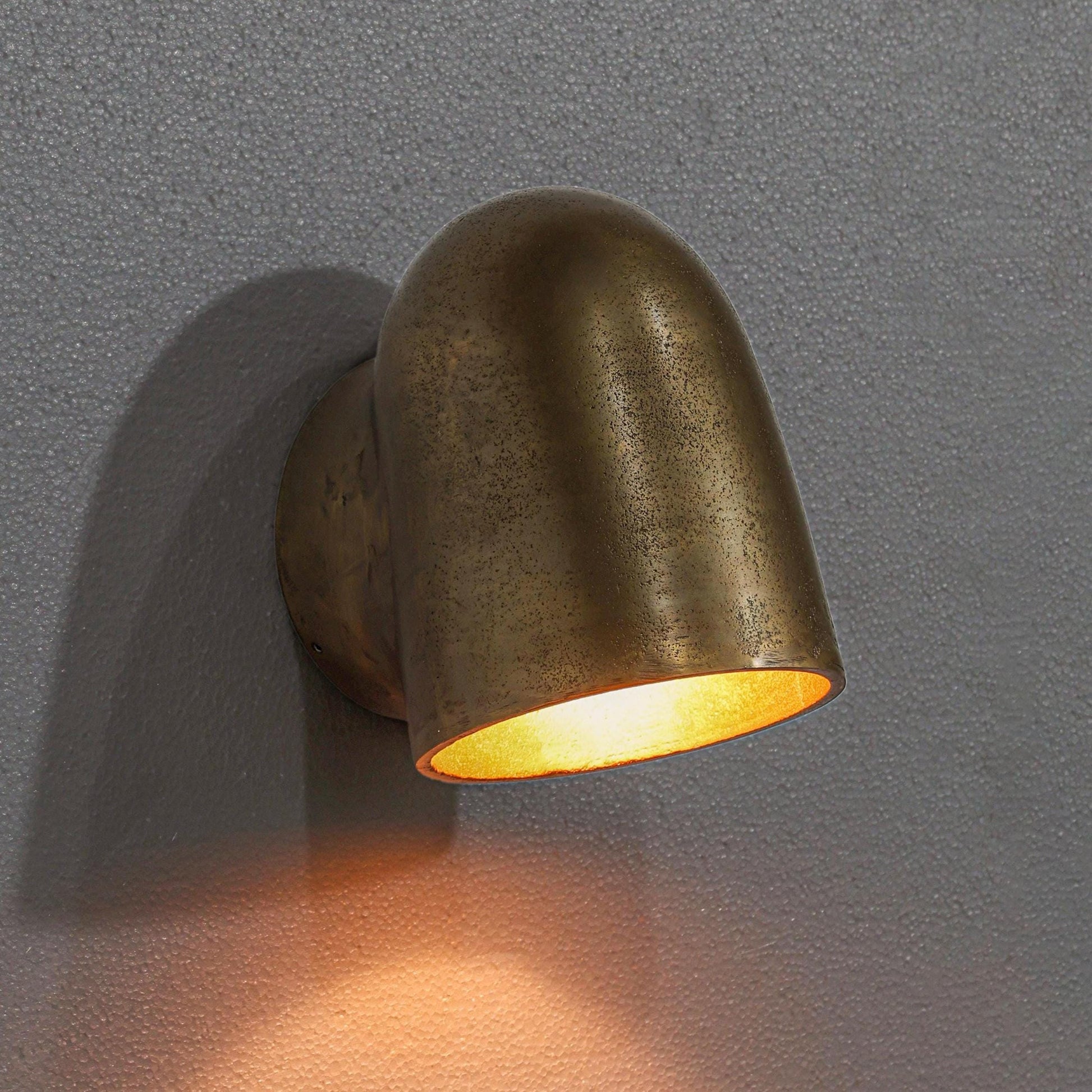 Antique Brass Mast Down Light Wall Sconce