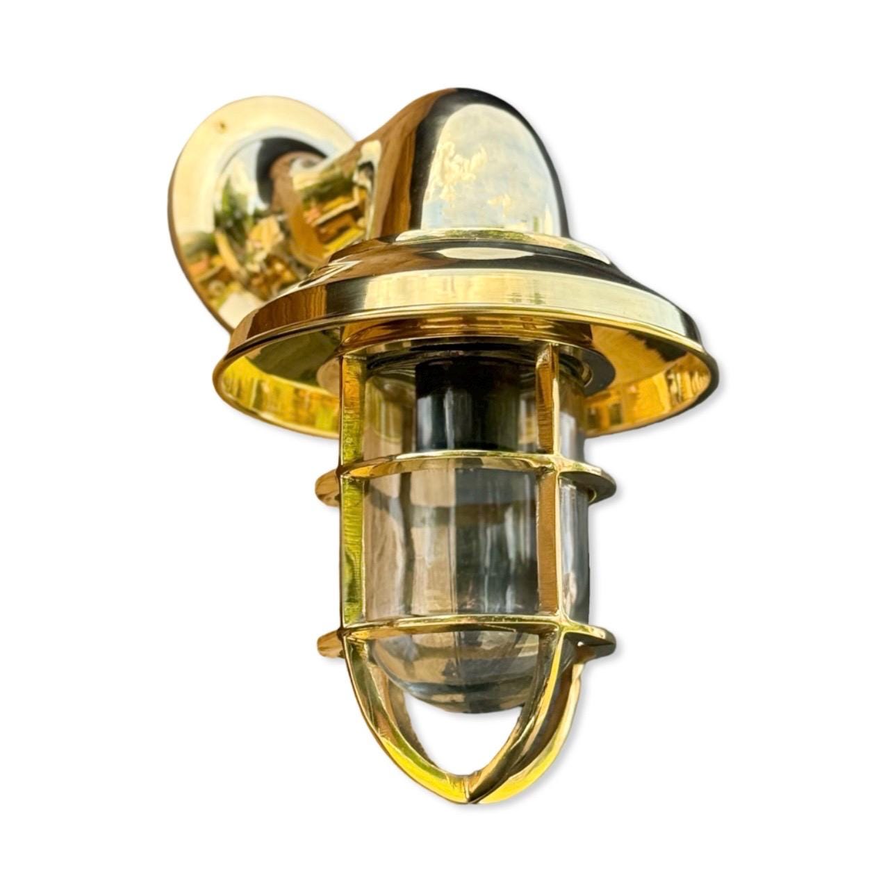 Solid Brass Bulkhead Wall Light for Outdoor and Bathroom