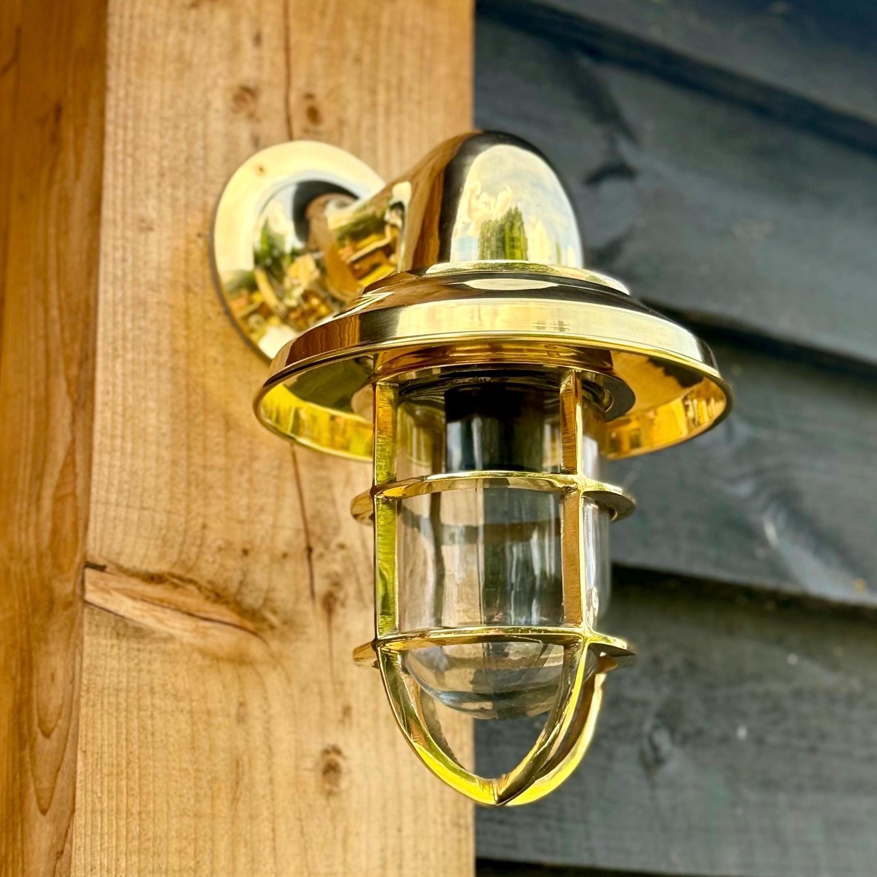 Solid Brass Bulkhead Wall Light for Outdoor and Bathroom