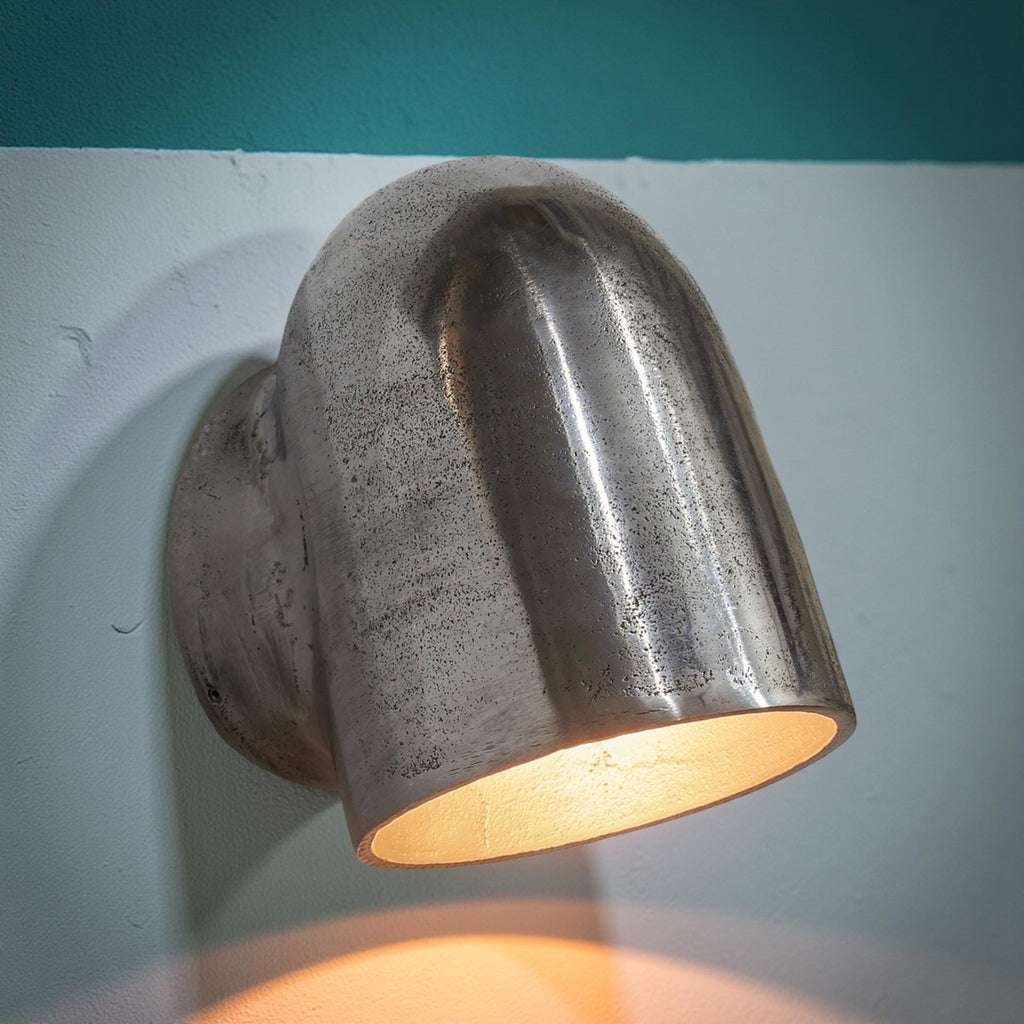 Pewter Mast Down Light Wall Sconce